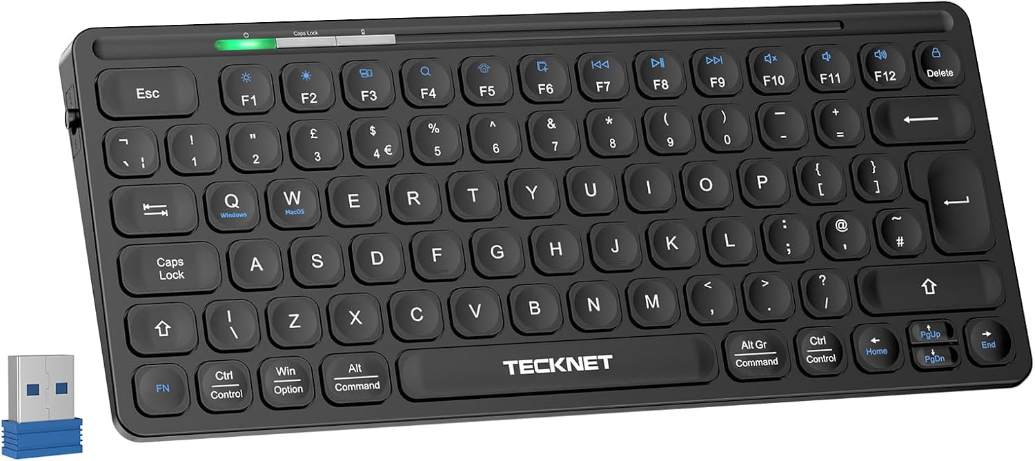 Detalle de TECKNET Mini Wireless Keyboard 10-month battery