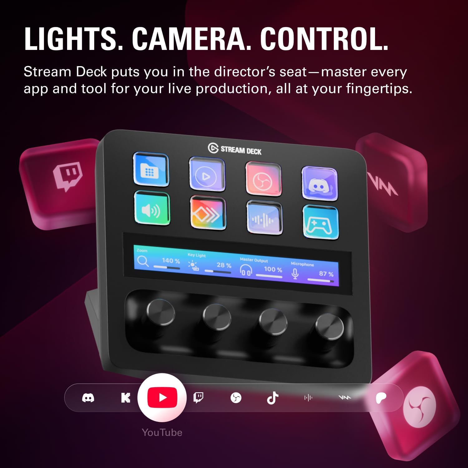Thumbnail 1 de Elgato Stream Deck +: Audio Mixer, Production Console and Studio Controller for Creators