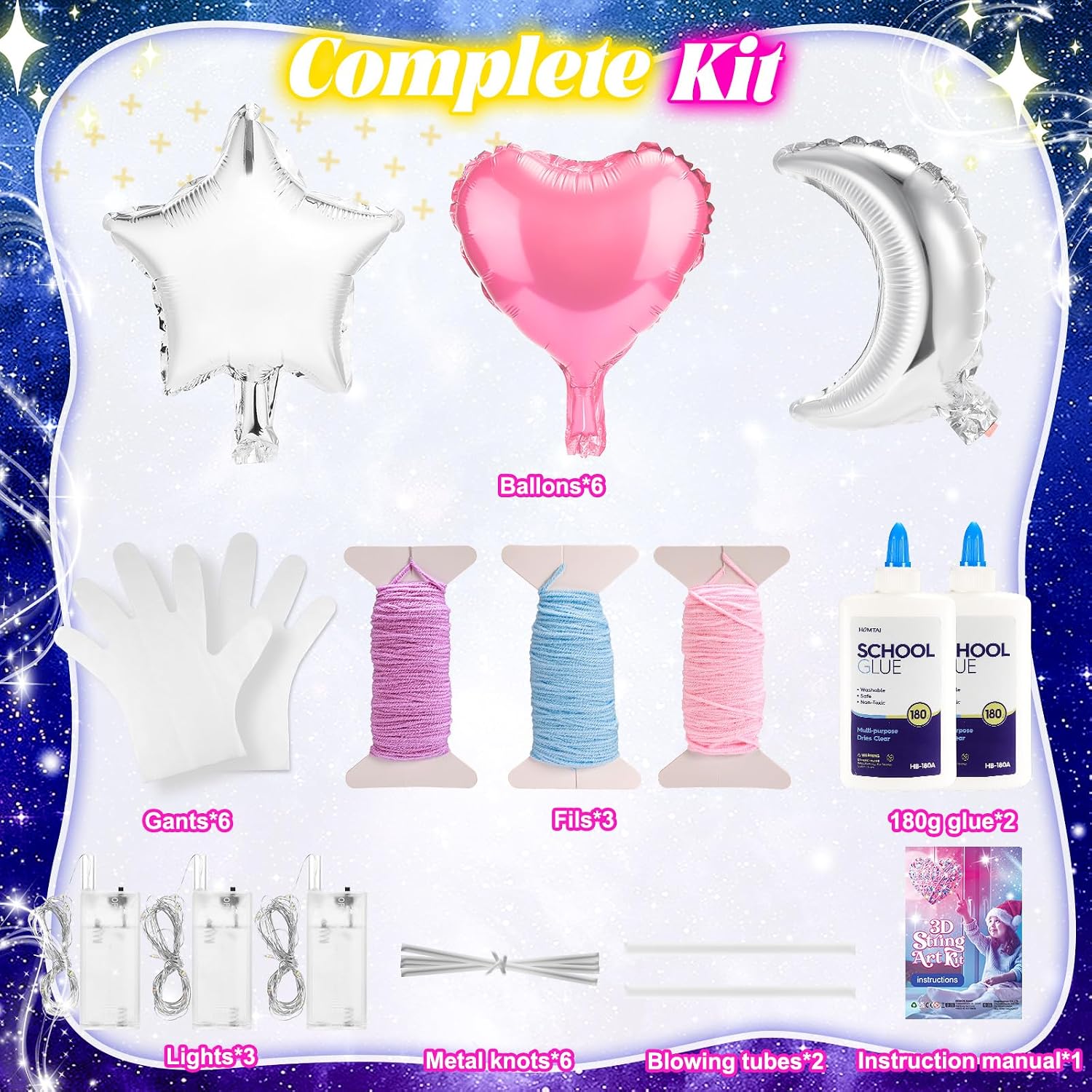 Detalle 1 de Hapikids 3D String Art Kit for Kids age 9
