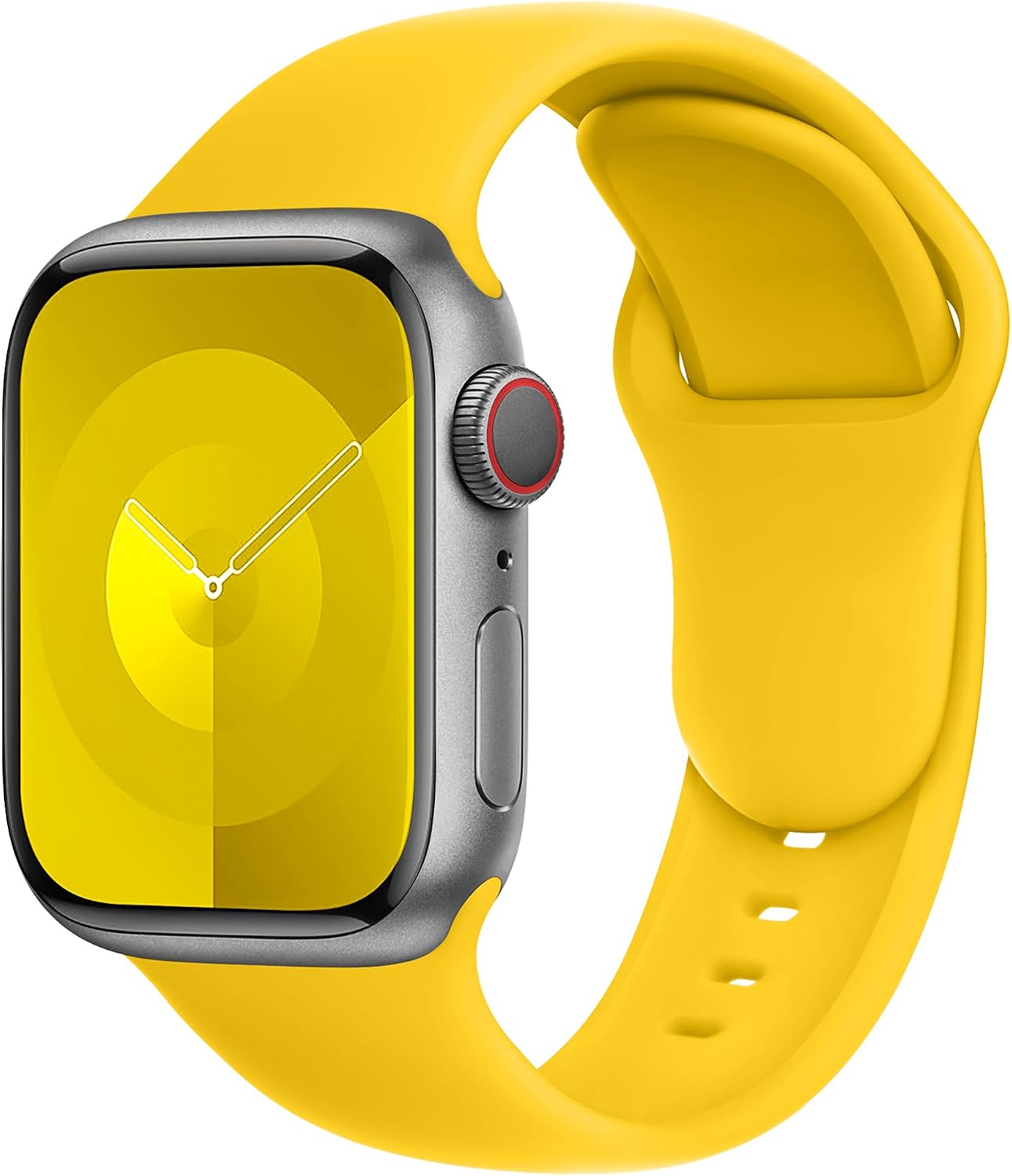 Detalle de Cinturino sport in silicone DONEGANI C1 per Apple Watch (40/41/42/44/45/46/38/49 mm e Ultra 2) con fibbia in acciaio