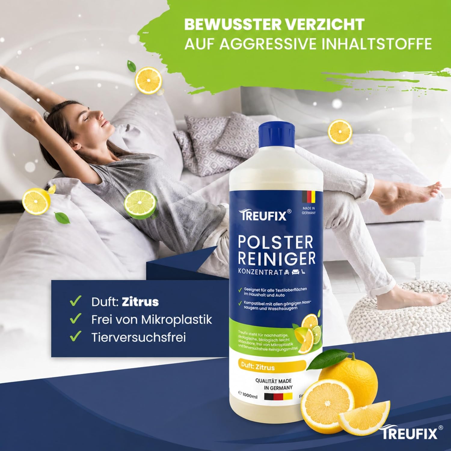 Detalle 2 de Treufix Polsterreiniger Konzentrat 1L