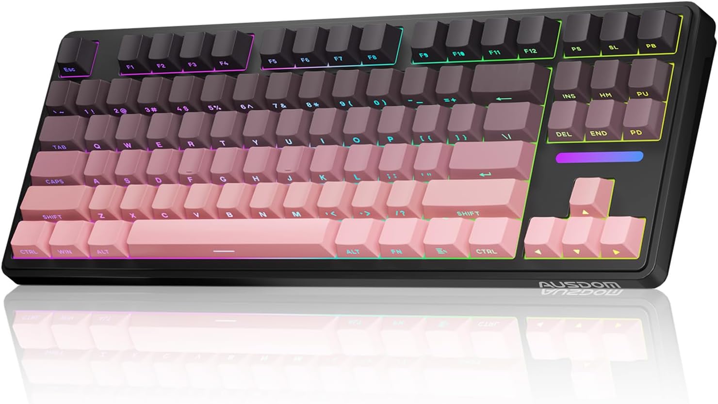 Detalle de AUSDOM H87 Hola 87 75% Wireless Mechanical Keyboard, Tri-Mode RGB