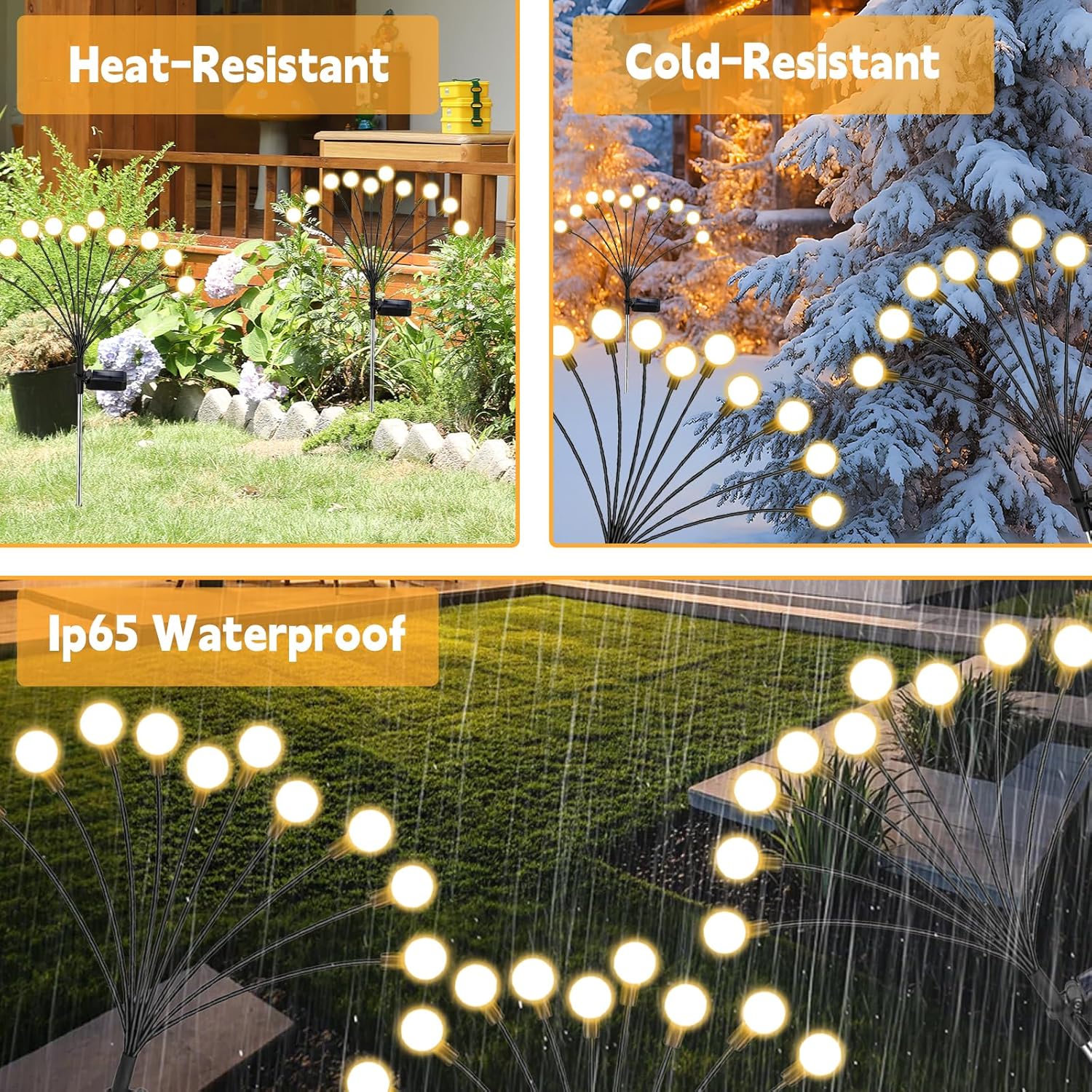 Thumbnail 3 de Solar Lights Outdoor, 6 Pack Firefly Lights – Waterproof, UK Garden Decor