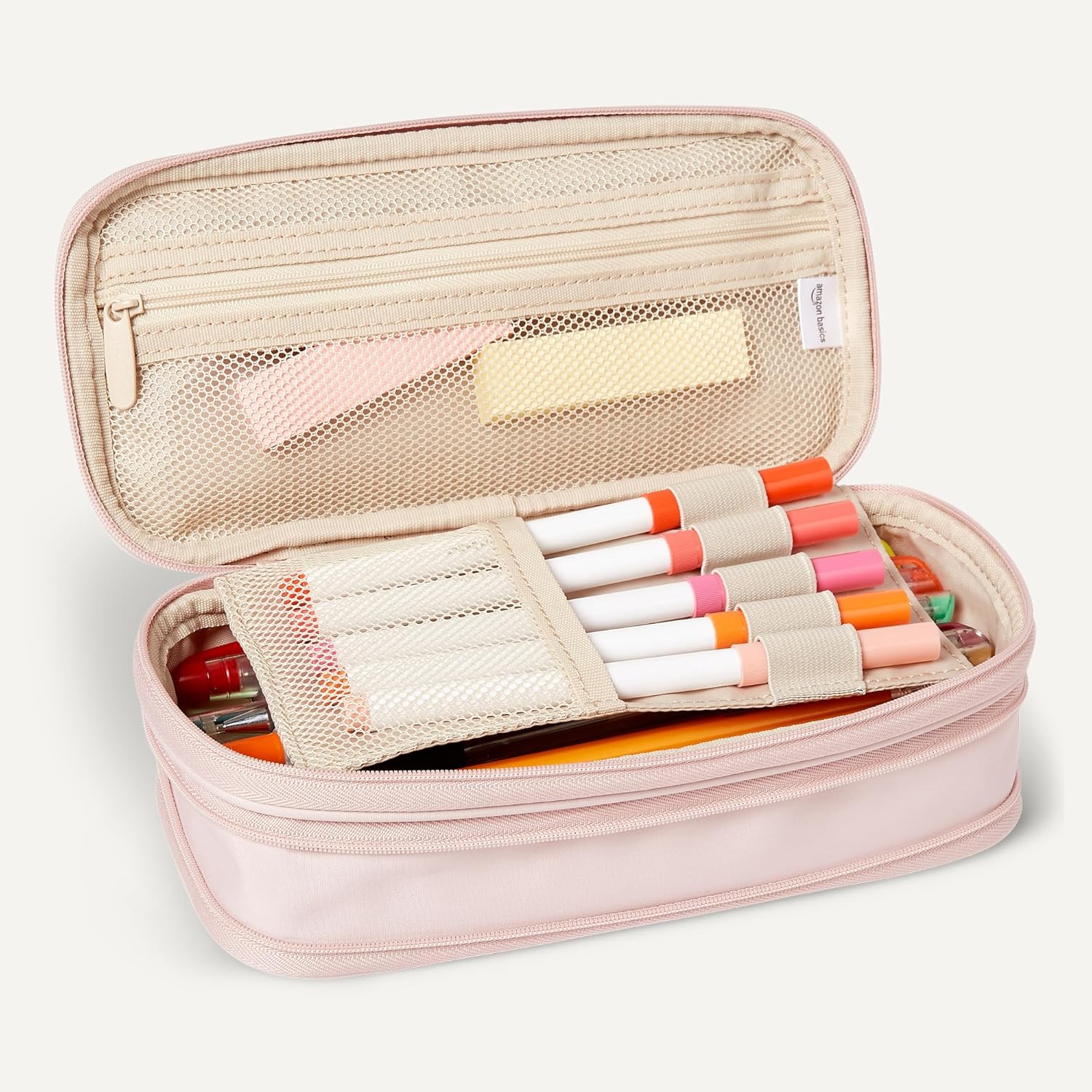 Thumbnail 4 de Amazon Basics Large Capacity Pencil Case with Durable Zipper, Multi-Compartment, Rose Mild
Amazon Basics Large Capacity Pencil Case with…