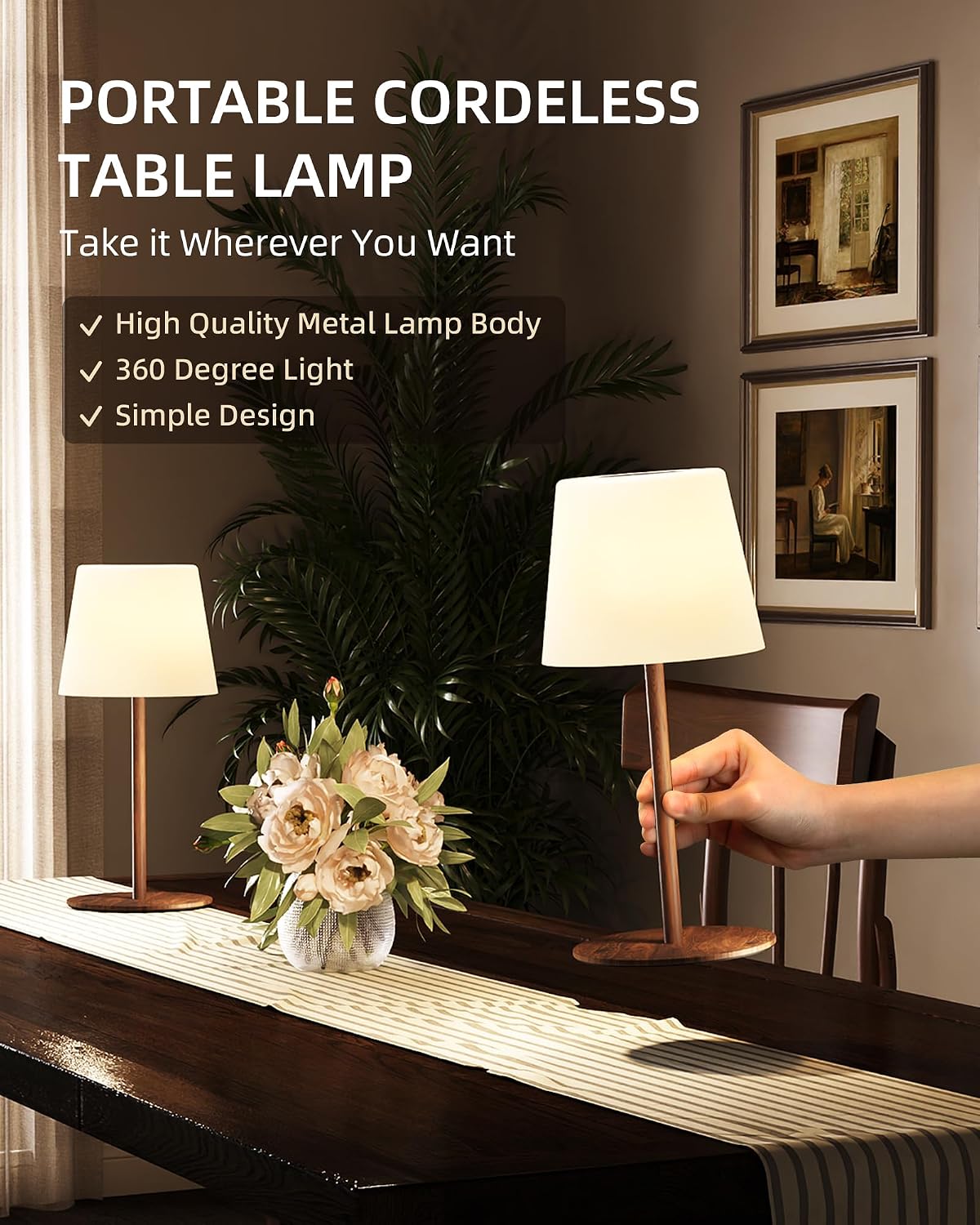 Thumbnail 6 de EZVALO Outdoor Cordless Table Lamp 4500mAh