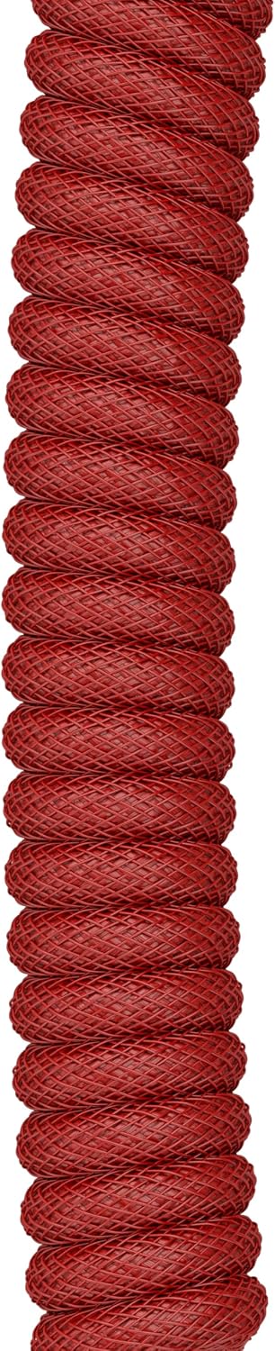 Detalle de GLORIOUS Gaming Coiled Keyboard Cable premium con connettori USB-A/USB-C e connettore aviator a 5 pin (rosso cremisi)