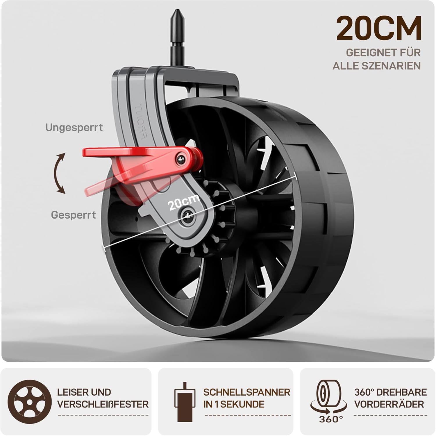 Thumbnail 4 de EVER ADVANCED XXL Bollerwagen faltbar (225 l) bis 150 kg mit Bremse, Dach & klappbarem Handwagen