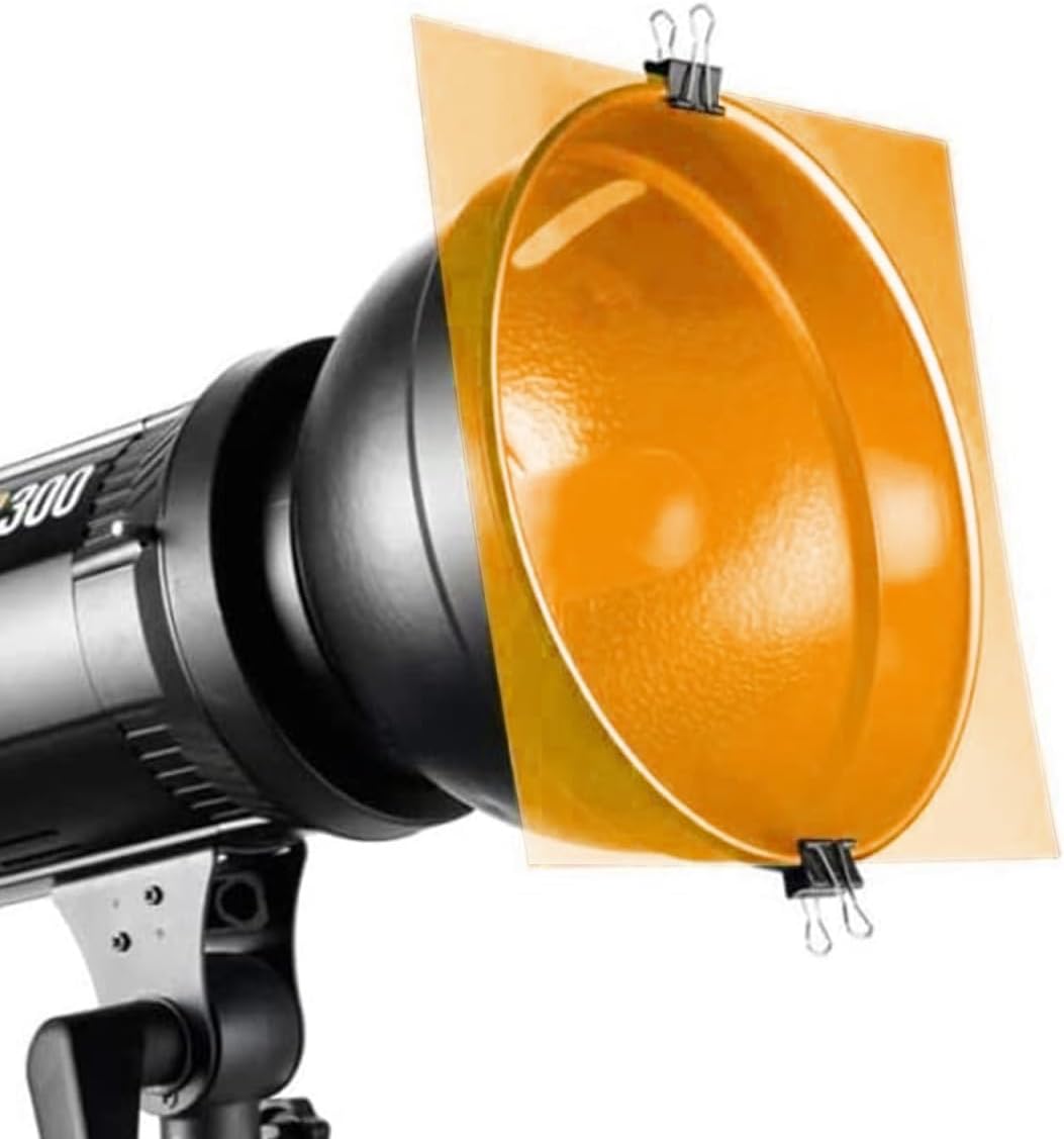 Thumbnail 2 de UKCOCO 6pcs Light Dimming Sheets: Orange Light Diffusion Gels for Photography and Classrooms (0.4mm, A4) – LightFilm PVC