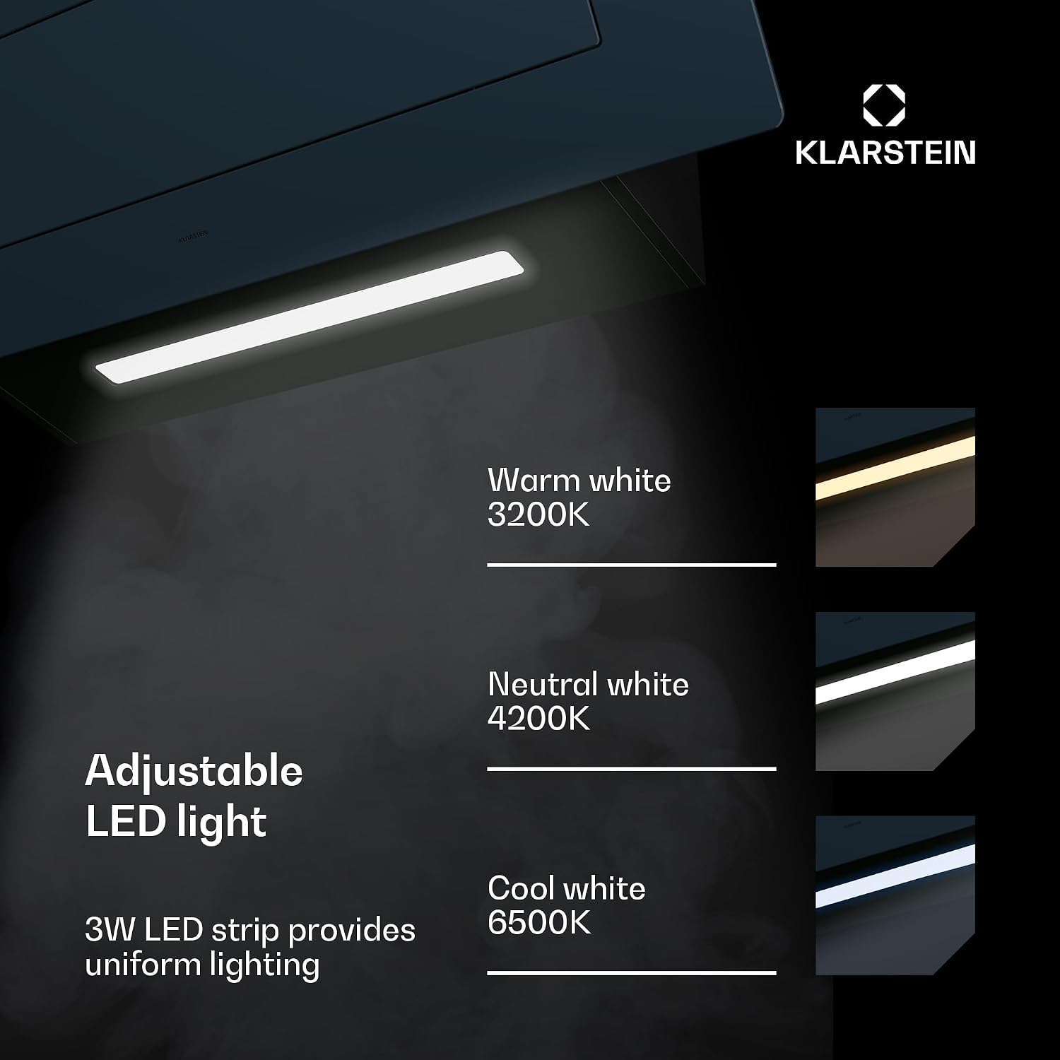 Thumbnail 4 de Klarstein CGCH3_SleekAir_90Ant Cooker Hood, 90cm, 717 m³/h, A++