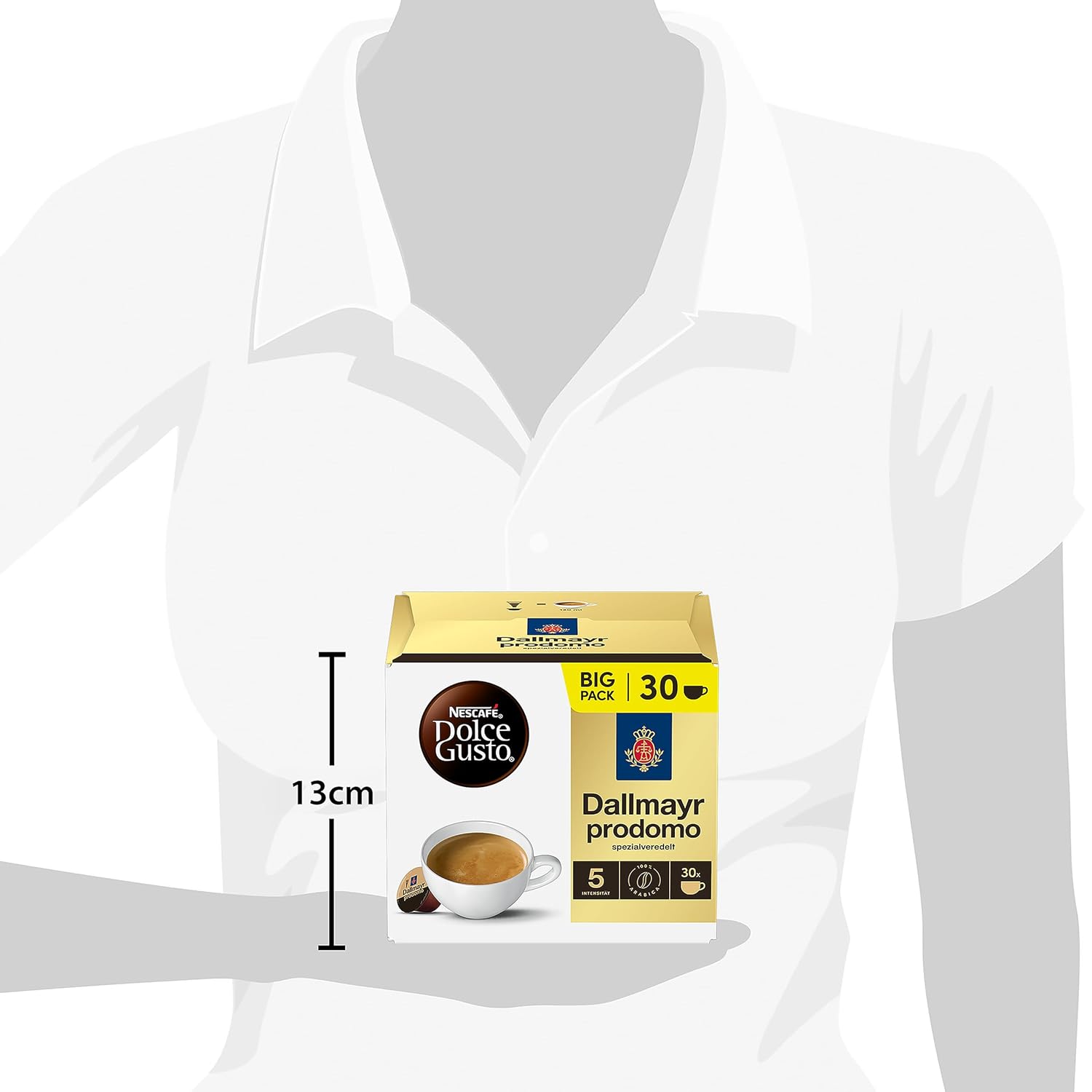 Detalle 2 de NESCAFÉ Dolce Gusto Dallmayr prodomo – 3er Vorratspack (3 x 30 Kapseln)