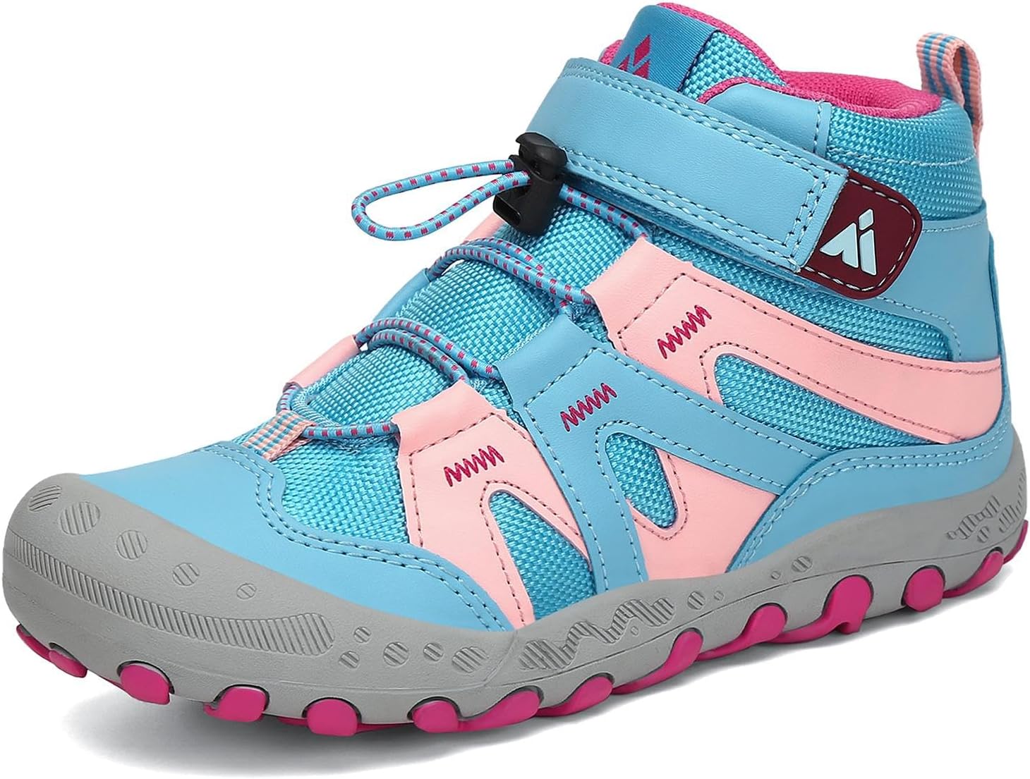 Detalle de Mishansha Kinder Wanderschuhe & Trekkingschuhe für Mädchen und Jungen – leicht, rutschfest, mit Klettverschluss (Gr. 24–38)