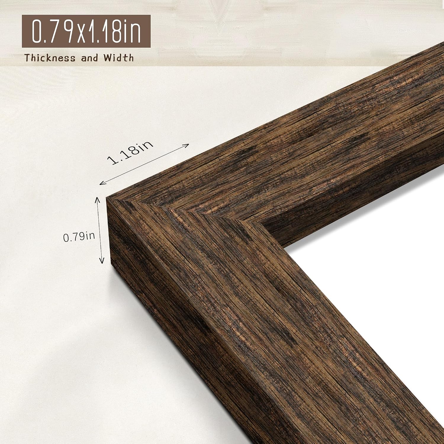 Detalle de Picrit 20x27 Picture Frame 3 Pack in Brown with Mat – Flexible Wall Display