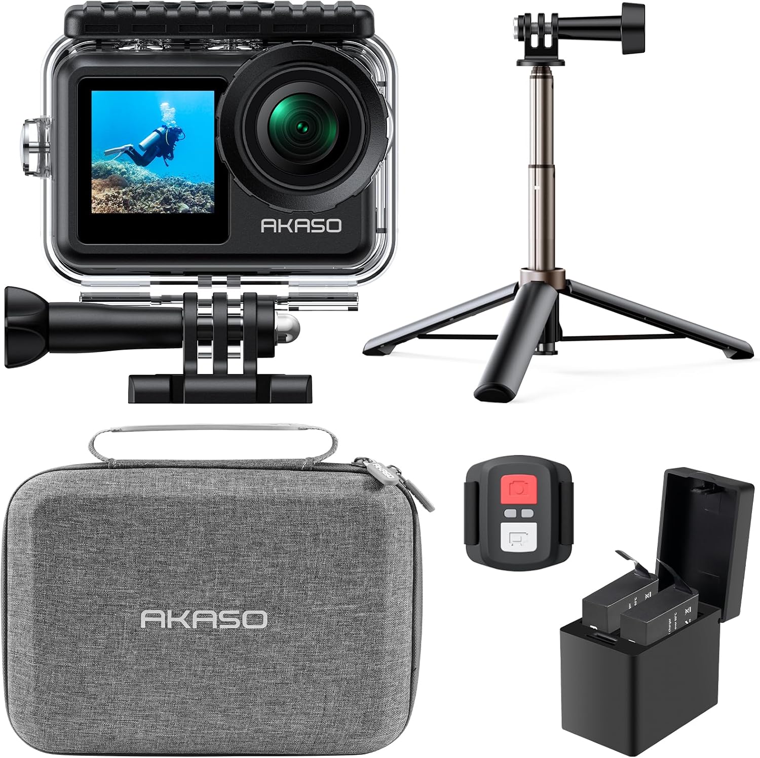 Detalle de AKASO Brave 7 LE 4K action camera bundle