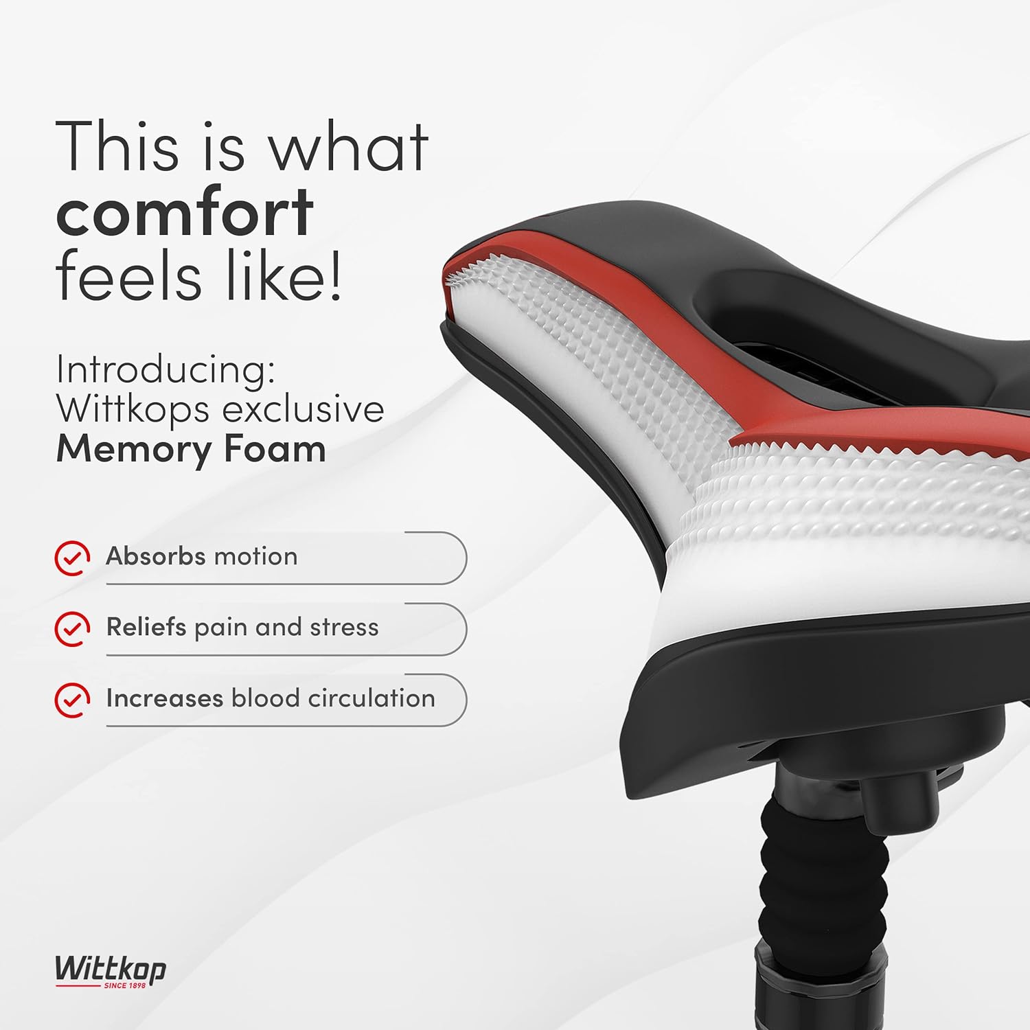 Detalle de Wittkop Waterproof Bike Seat with Innovative 5-Zone Concept for Men & Women