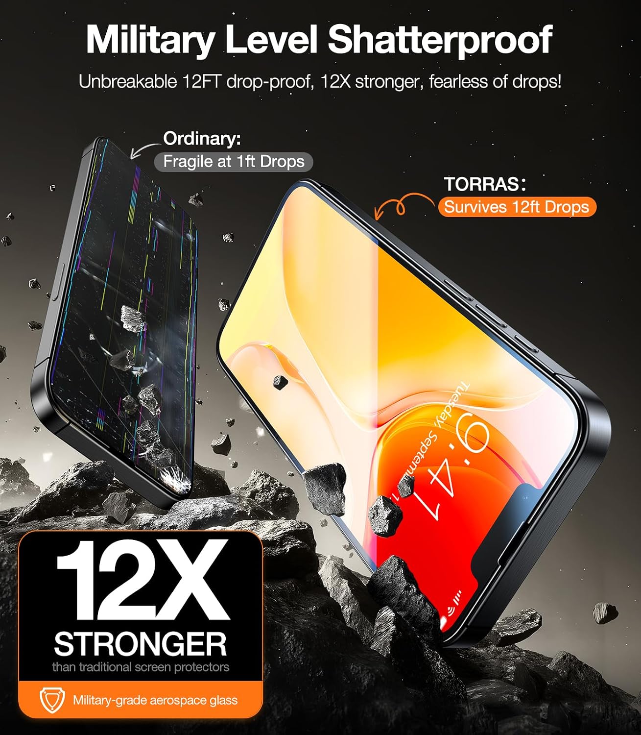 Thumbnail 2 de TORRAS iPhone screen protector 9H+ glass