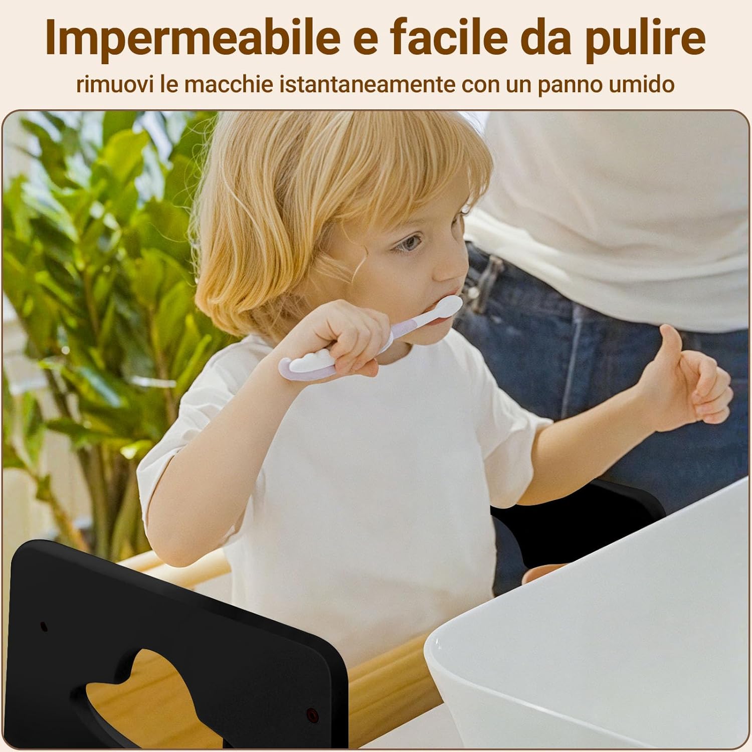 Thumbnail 6 de COSYLAND Torre Montessoriana per Bambini – 3 Altezze in Legno, Nero Classico/Naturale