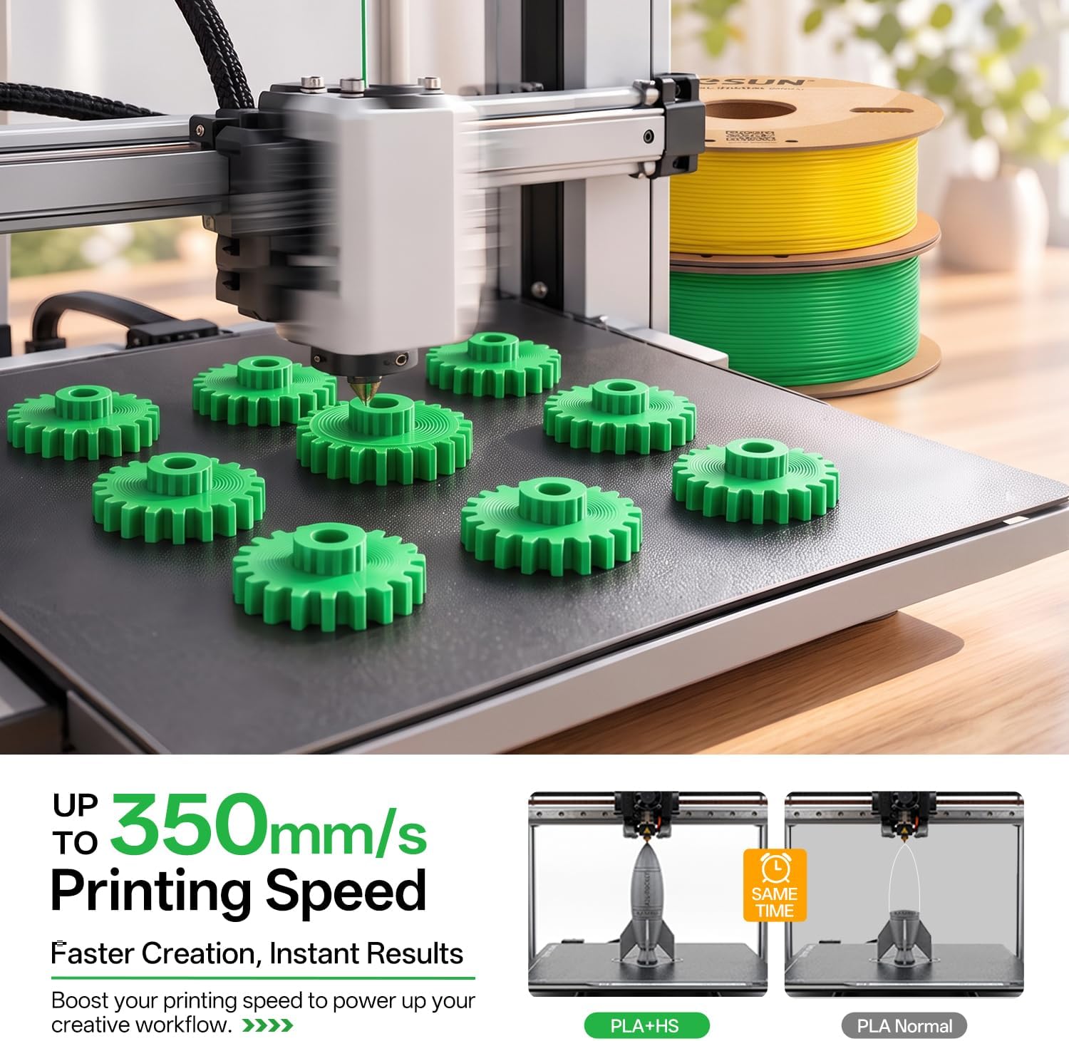 Detalle de eSUN PLA+HS ePLA+HS175CW1KG-EU 3D-filament, kallvitt, 1,75 mm, 1 kg