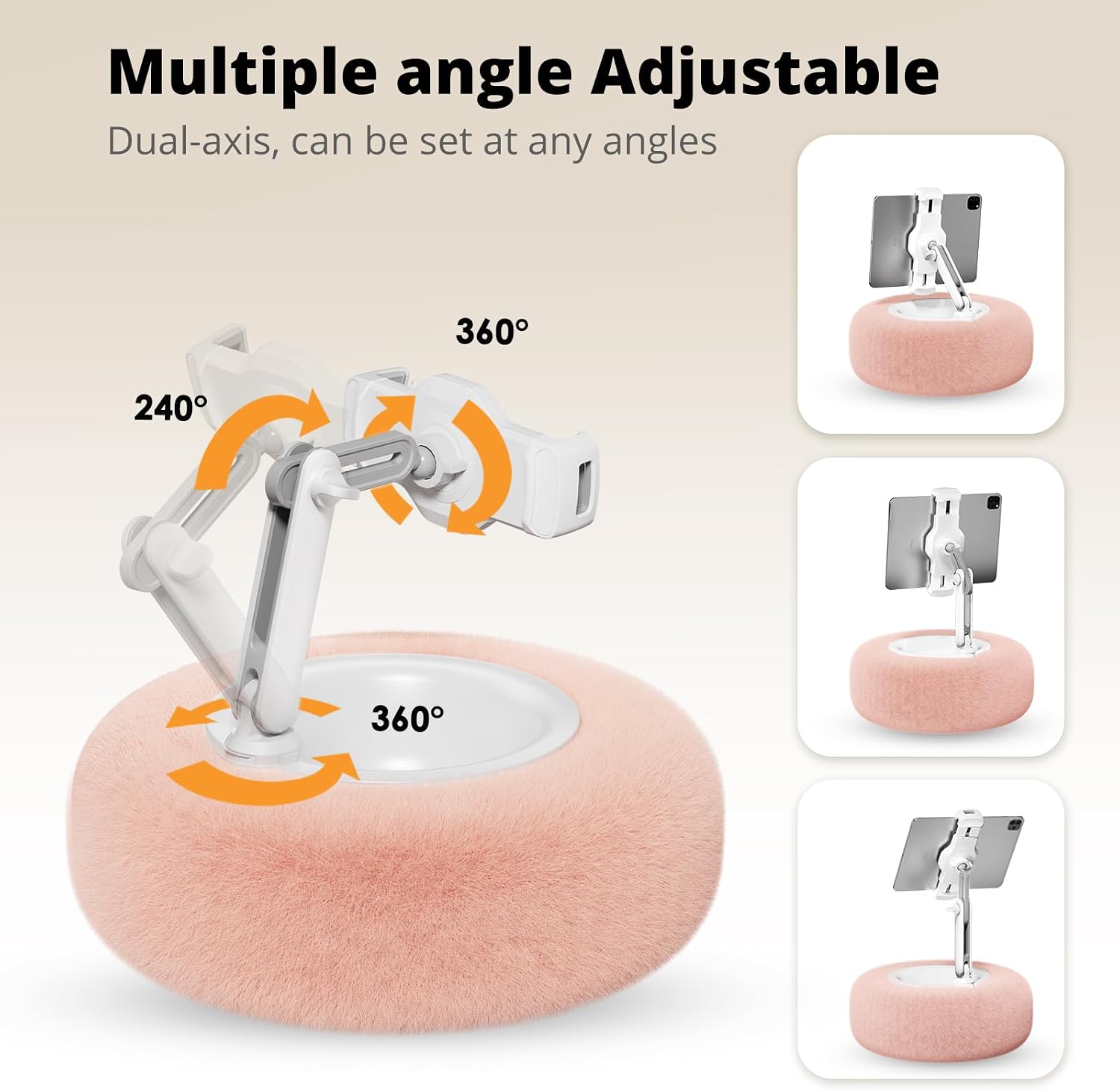 Detalle 2 de SupeDesk Tablet Pillow Stand with Detachable Snack Bowl