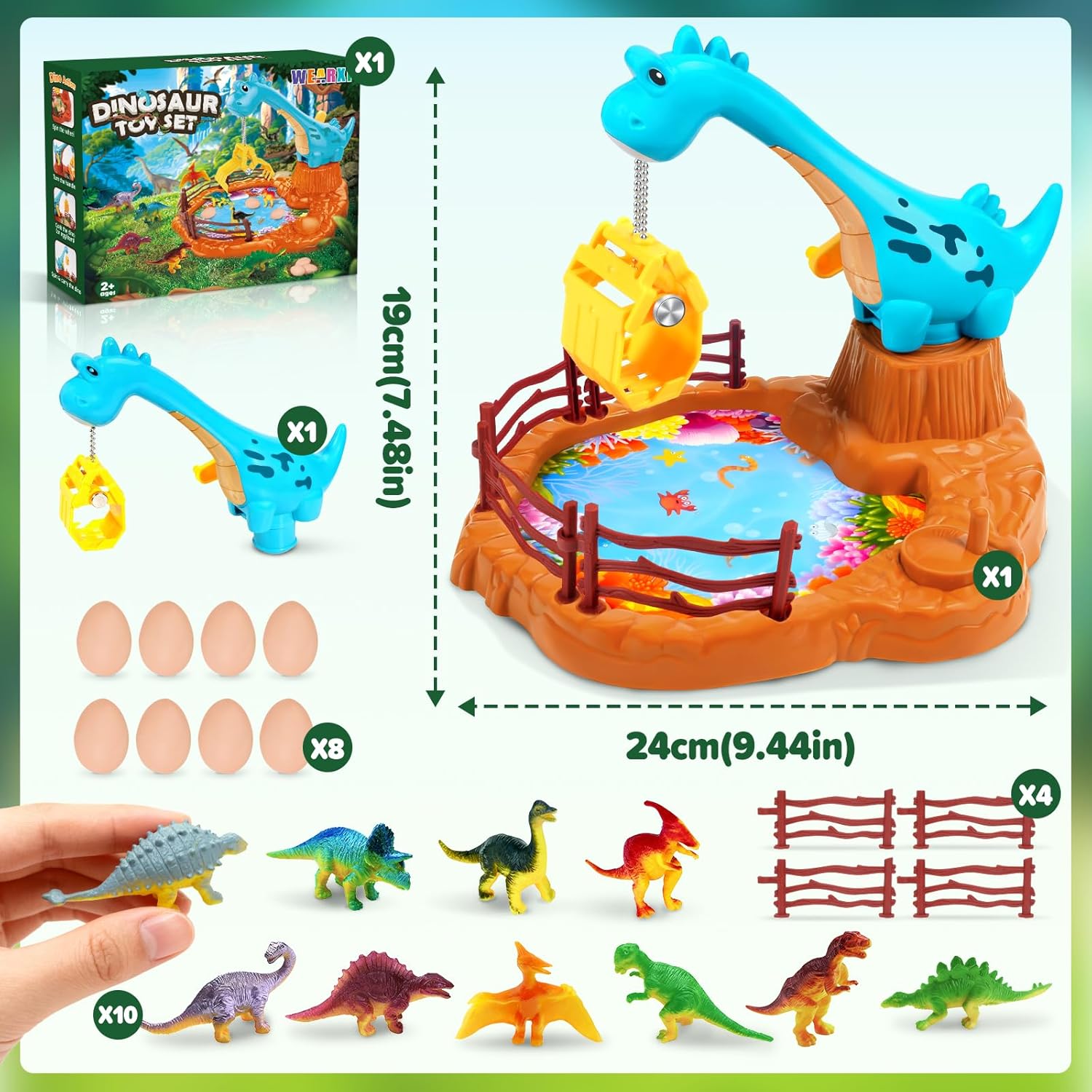 Detalle 2 de WEARXI Dinosaur Grab Toy Set for Kids
