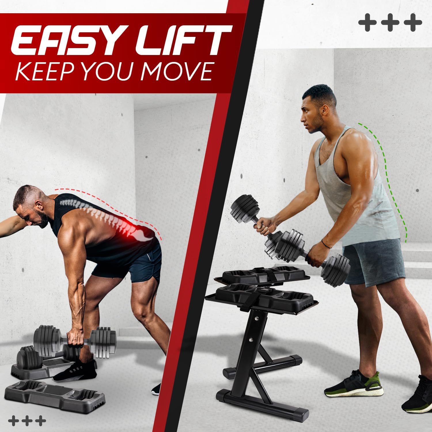 Detalle 1 de Yes4All Dumbbell Stand, 160 lb Capacity