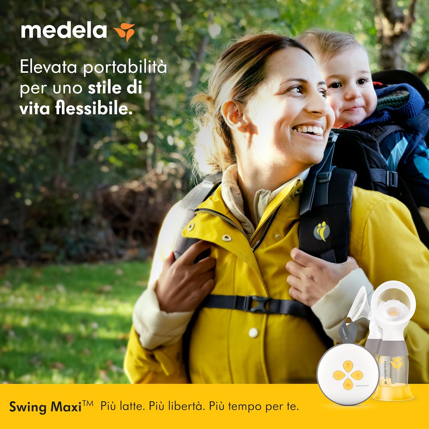 Thumbnail 1 de Swing Maxi Tiralatte Elettrico Doppio Medela: estrazione doppia comoda e adattabile