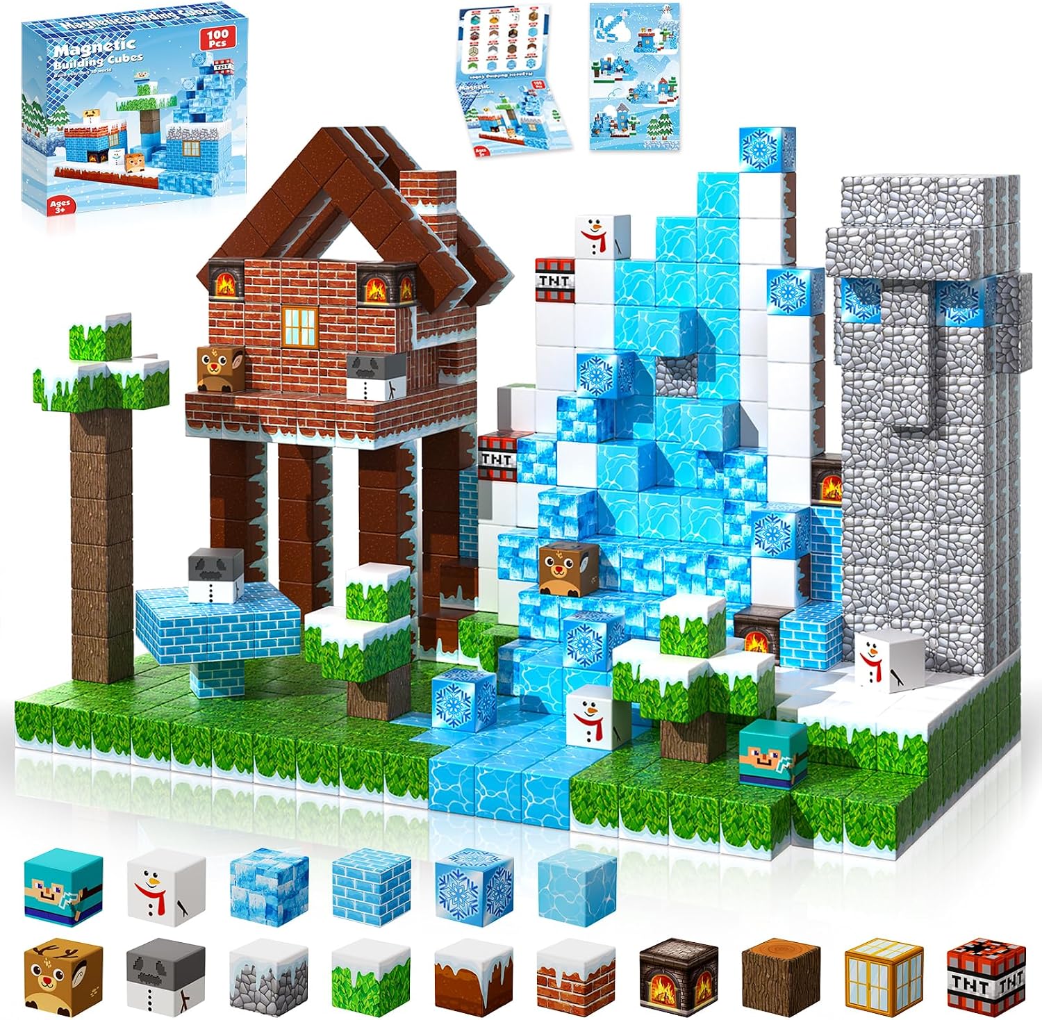 Thumbnail 6 de ToyUnited Magnetic Building Blocks 100-Piece Set