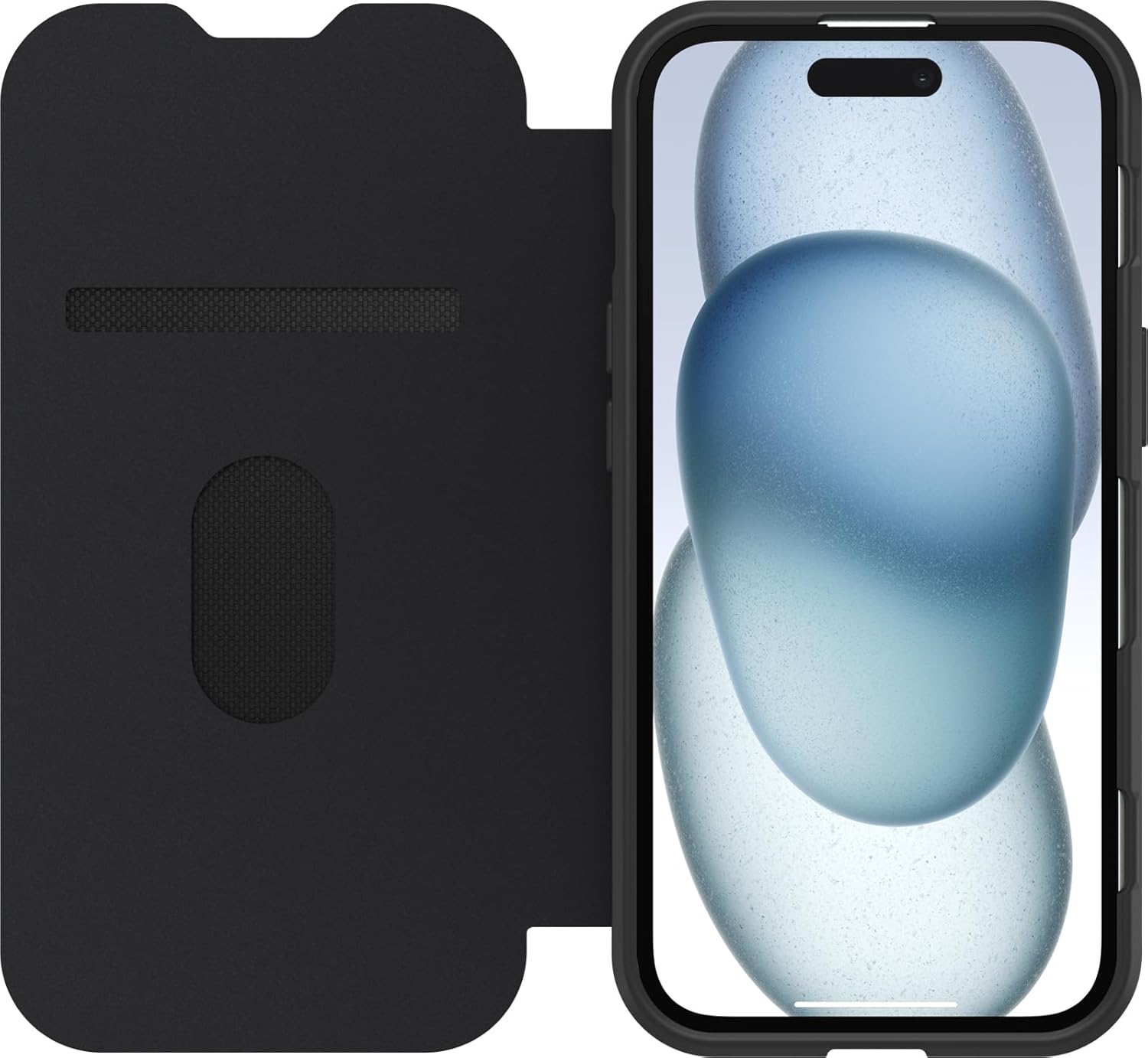 Detalle de OtterBox React Series Folio Coque pour iPhone 17/16/15/14/13 – Antichoc, Rabat Magnétique et Emplacement Carte