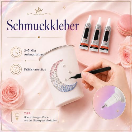 Detalle 1 de Pocvaim Strassstein-Bastelset mit 56 Farben