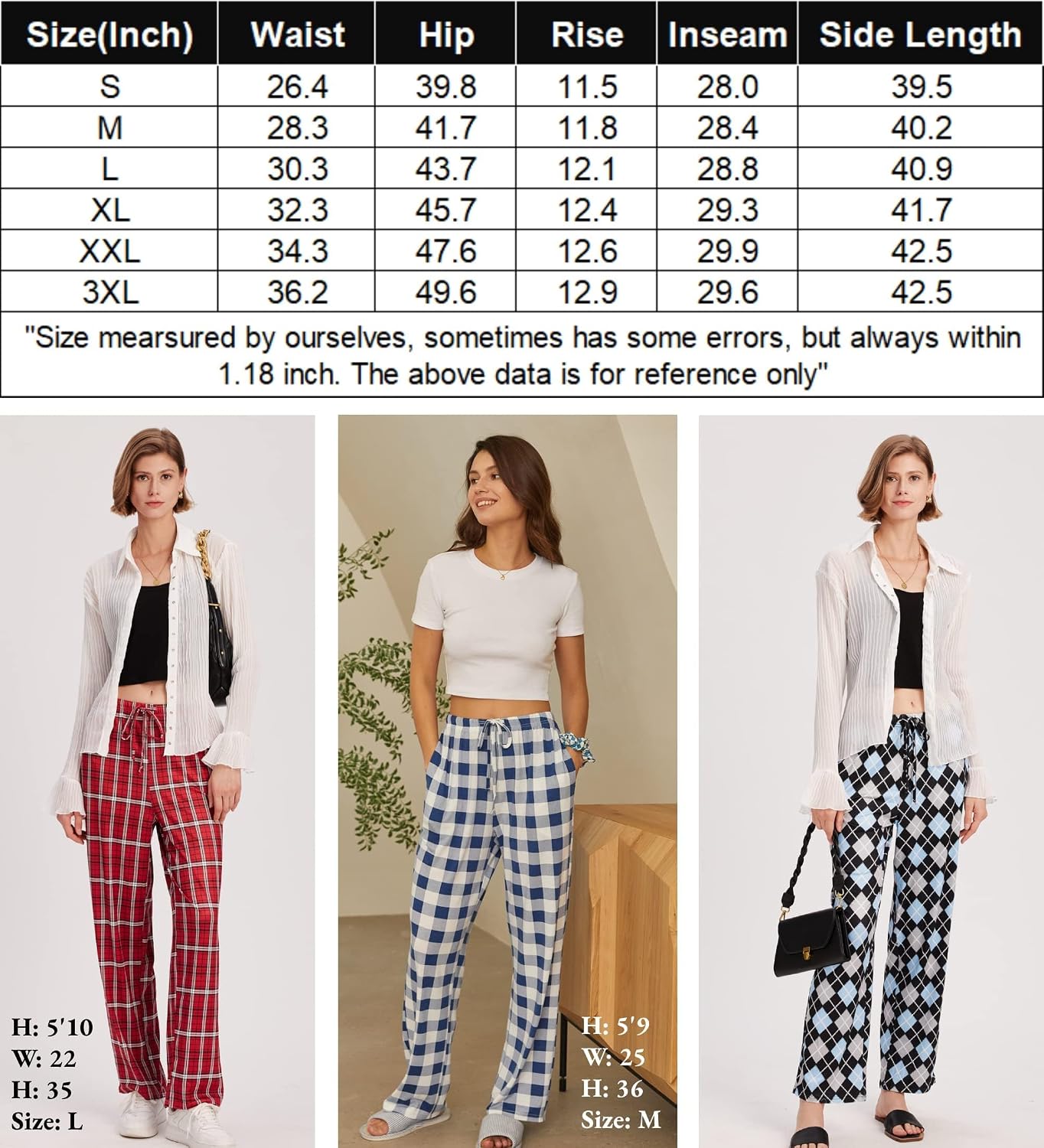 Thumbnail 5 de Ekouaer Women’s Pyjama Bottoms Soft Plaid with Pockets (S–XXL)