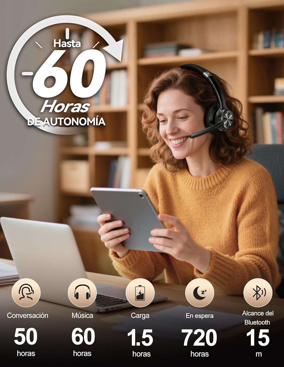 Thumbnail 2 de TECKNET Auriculares Inalámbricos Bluetooth 5.2