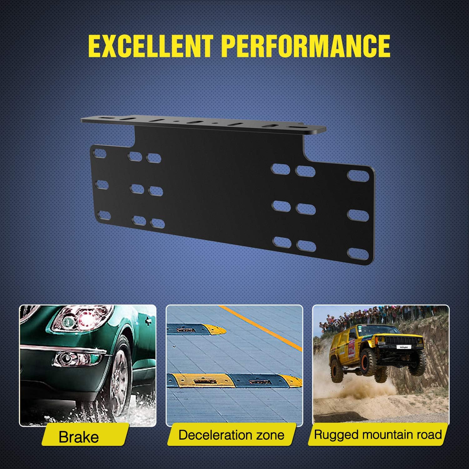 Thumbnail 5 de Nilight 90044B Universal License Plate Mount 1️⃣
