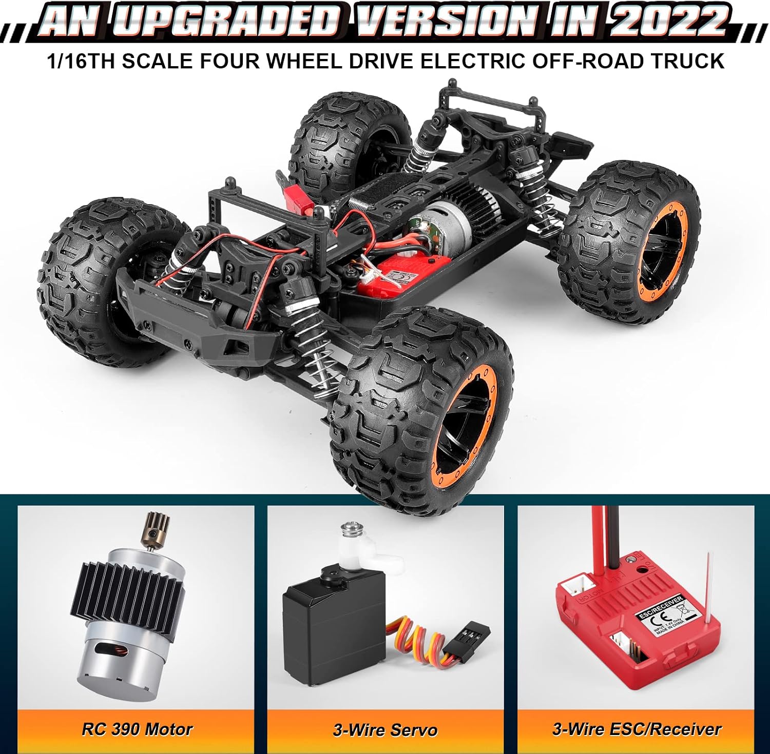 Detalle de HAIBOXING 1:16 RC Monster Truck 36 km/h