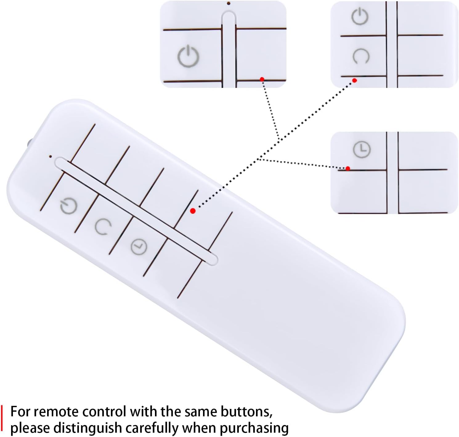 Thumbnail 4 de TCNOUMT Replacement Remote Control for Shinebella Senelux Oscillating Wall Mount Small Fan (White)