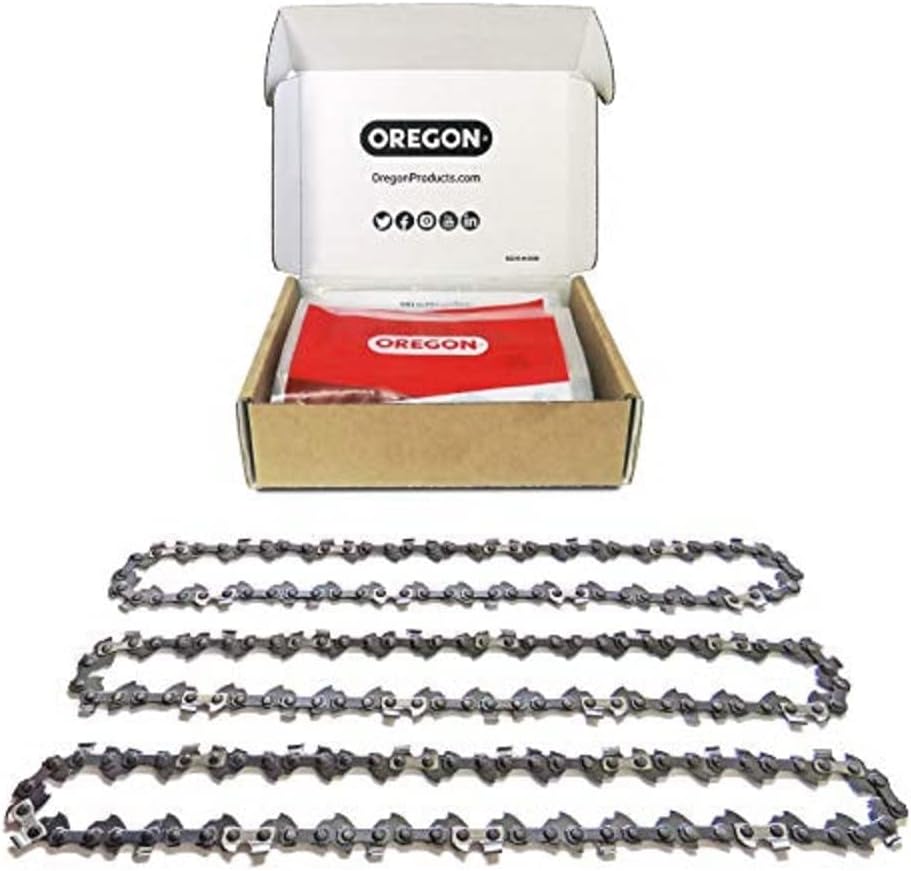 Detalle 2 de Oregon 3-Pack Chainsaw Chain for 16-Inch Bar (40 cm) + Universal Field Sharpening Kit (617067) – 56 Drive Links, 3/8" pitch, 1.3 mm gauge