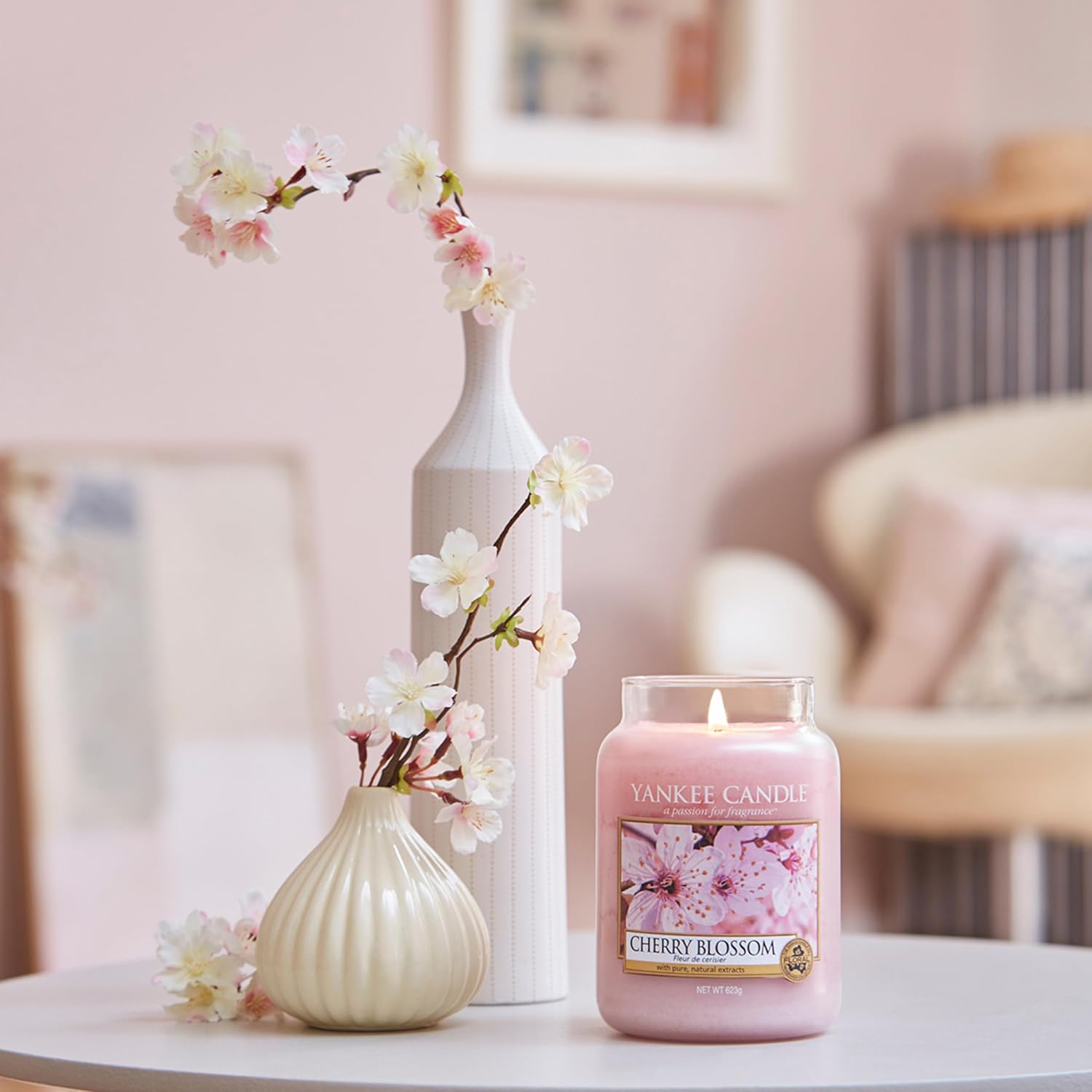 Thumbnail 5 de Yankee Candle Cherry Blossom Large Jar 150 hours 🕯