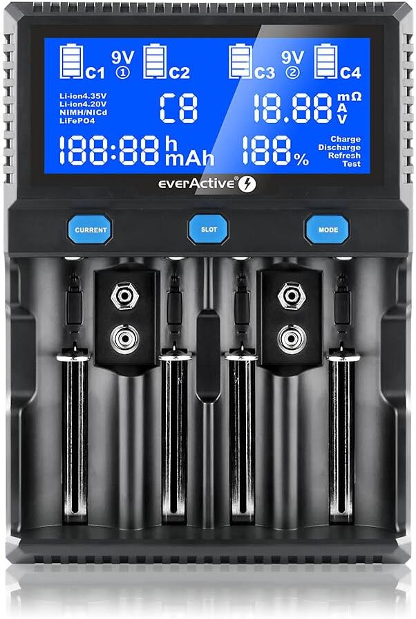 Thumbnail 1 de everActive UC4200 – ładowarka do akumulatorów Ni-MH i Li-ion z LCD i testem pojemności