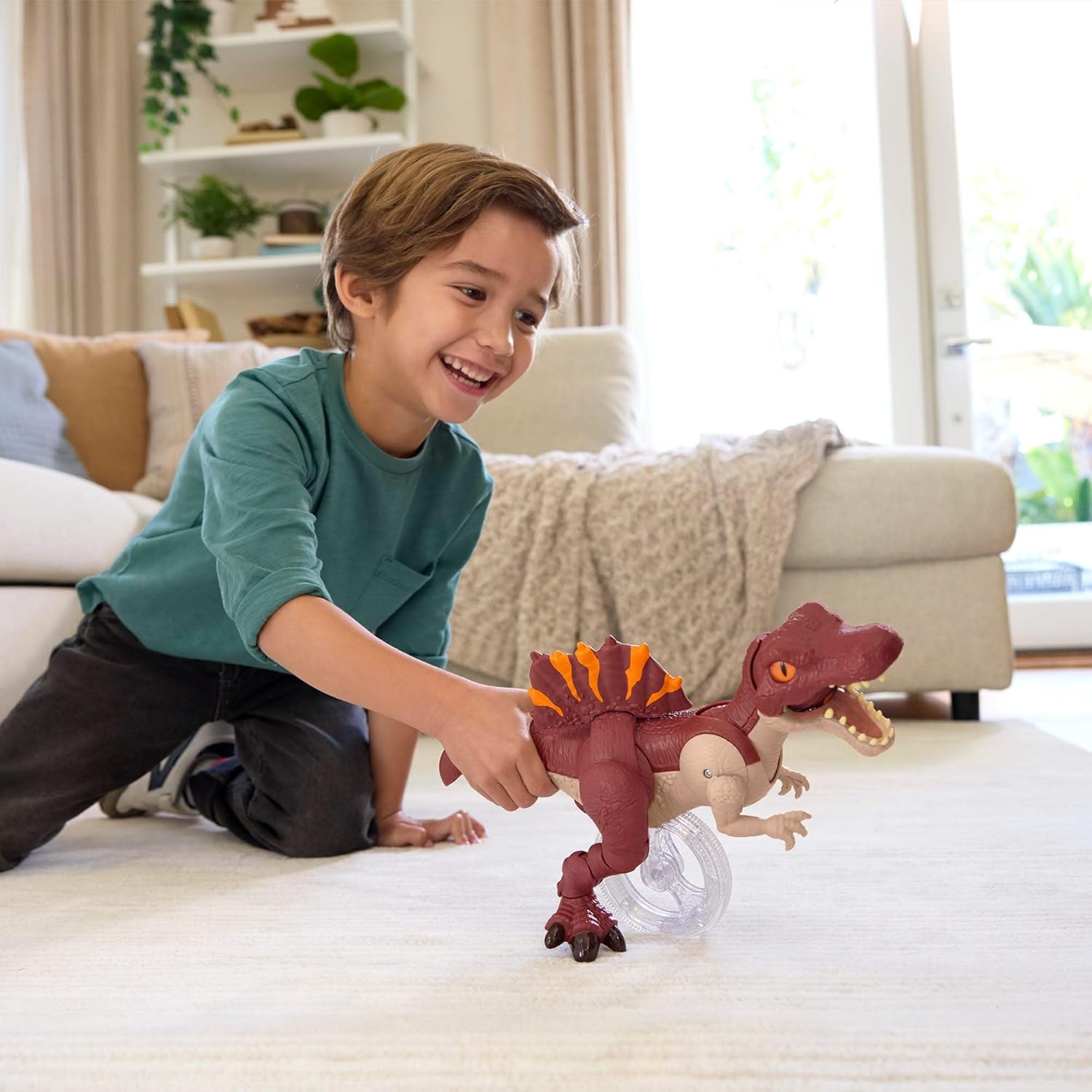 Detalle 2 de Fisher-Price Imaginext Jurassic World: Die Wiedergeburt – Sprintender Spinosaurus, ca. 23 cm (JFR24)