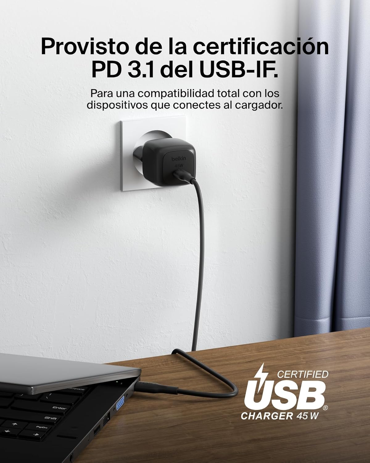 Thumbnail 4 de Belkin 45W Cargador de Pared USB-C Power Delivery ⚡