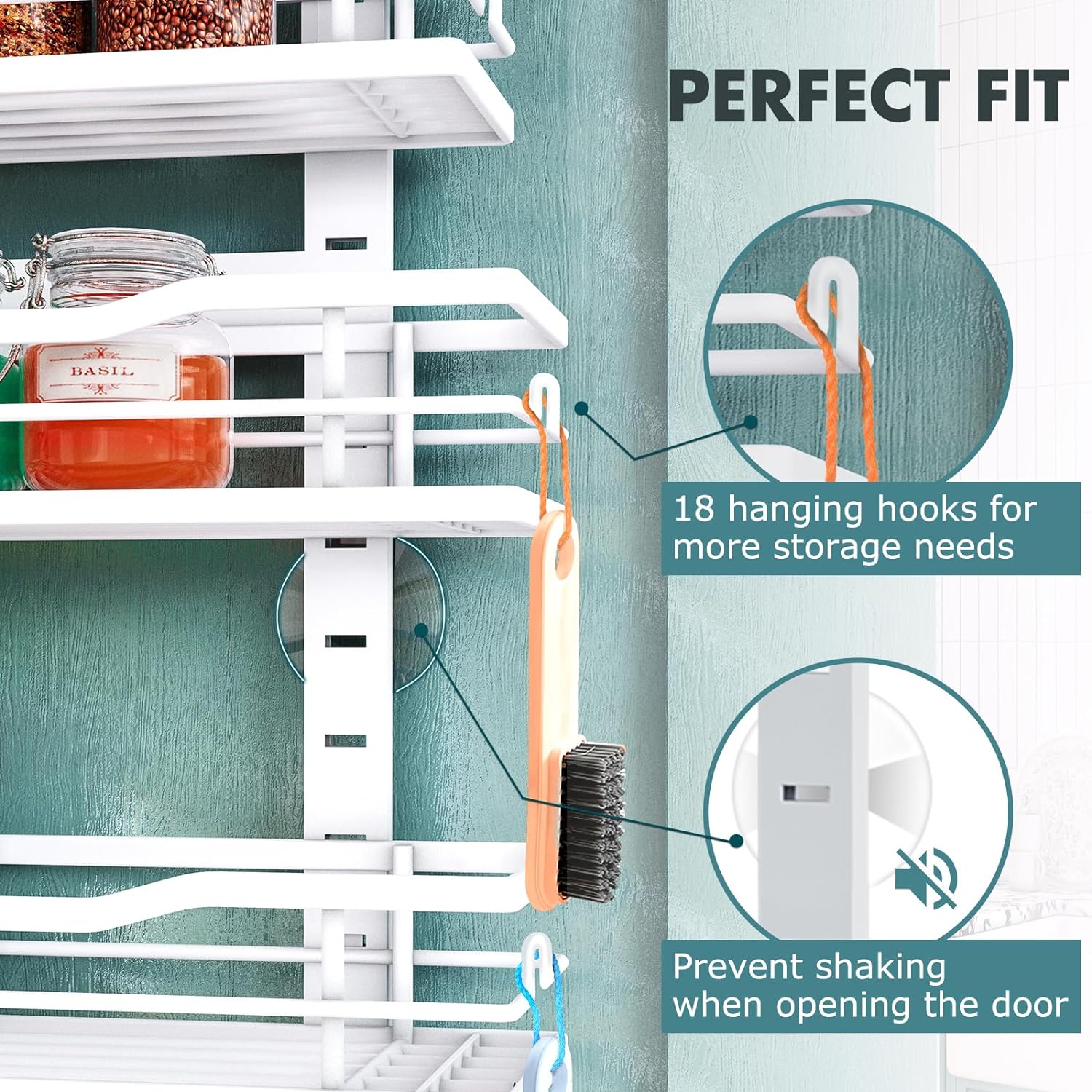 Thumbnail 5 de Eastherry 9-Tier Over The Door Pantry Organizer with Adjustable Baskets