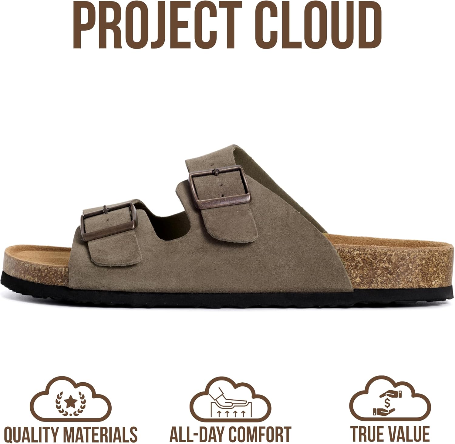 Thumbnail 2 de Project Cloud Heritage Sandal: 100% Genuine Leather, Memory Foam Insole, Cork Footbed
