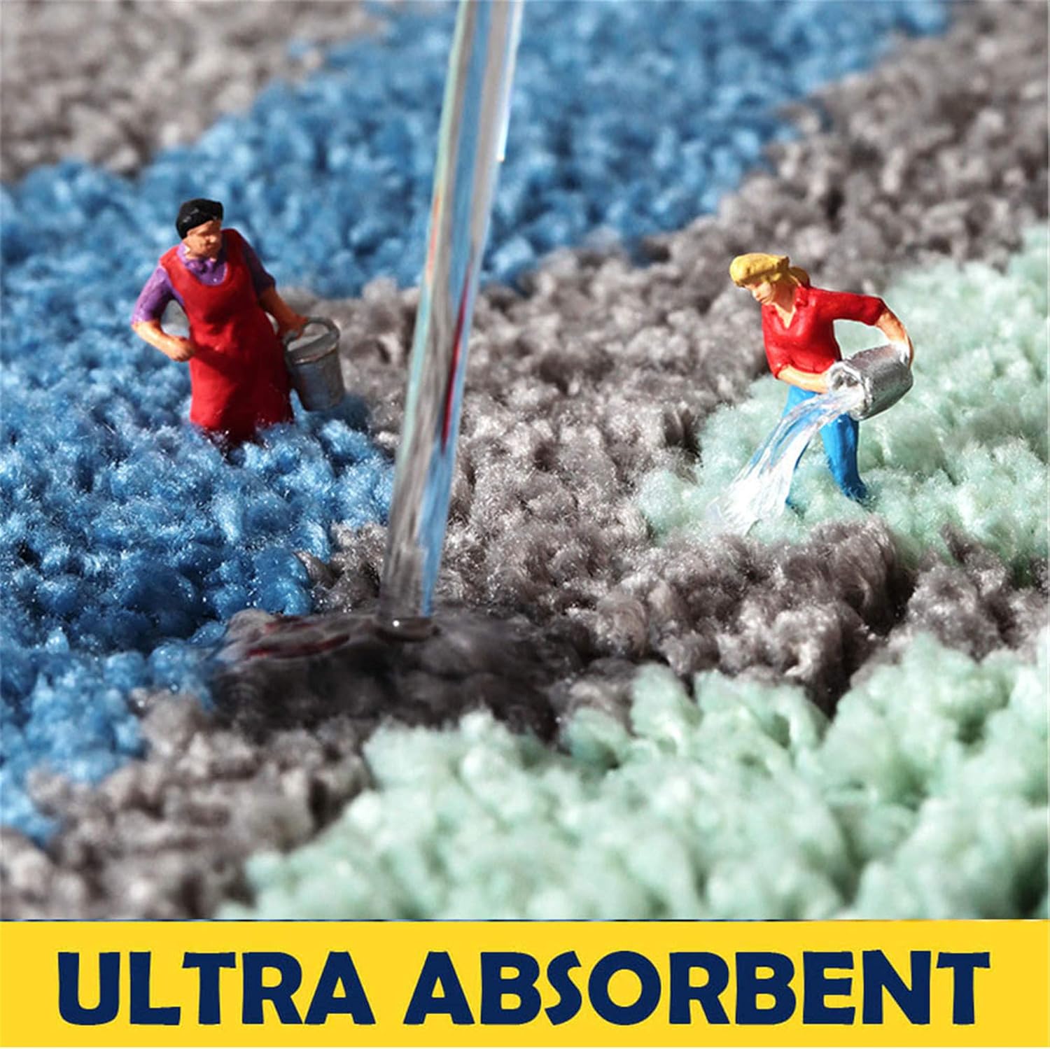 Thumbnail 3 de THRILRUG 40x60cm Bathroom Rug Mat with Non-Slip TPR Backing (Soft Microfibre, Washable)