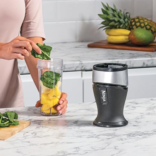 Detalle de Ninja Slim QB3001EUS: Batidora de vaso individual 700 W con 2 vasos de 470 ml