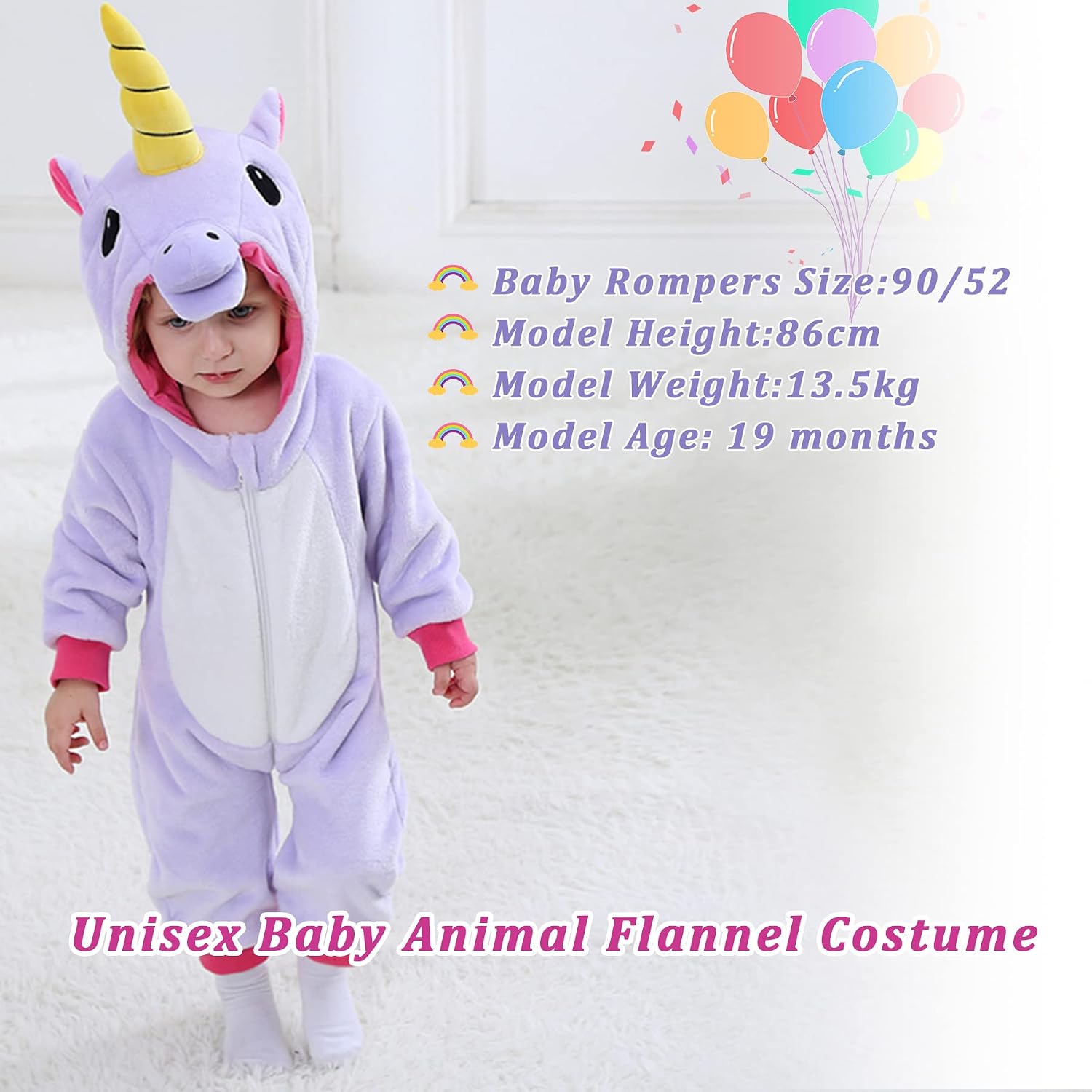 Detalle de TONWHAR Baby Animal Romper, Plush Fleece