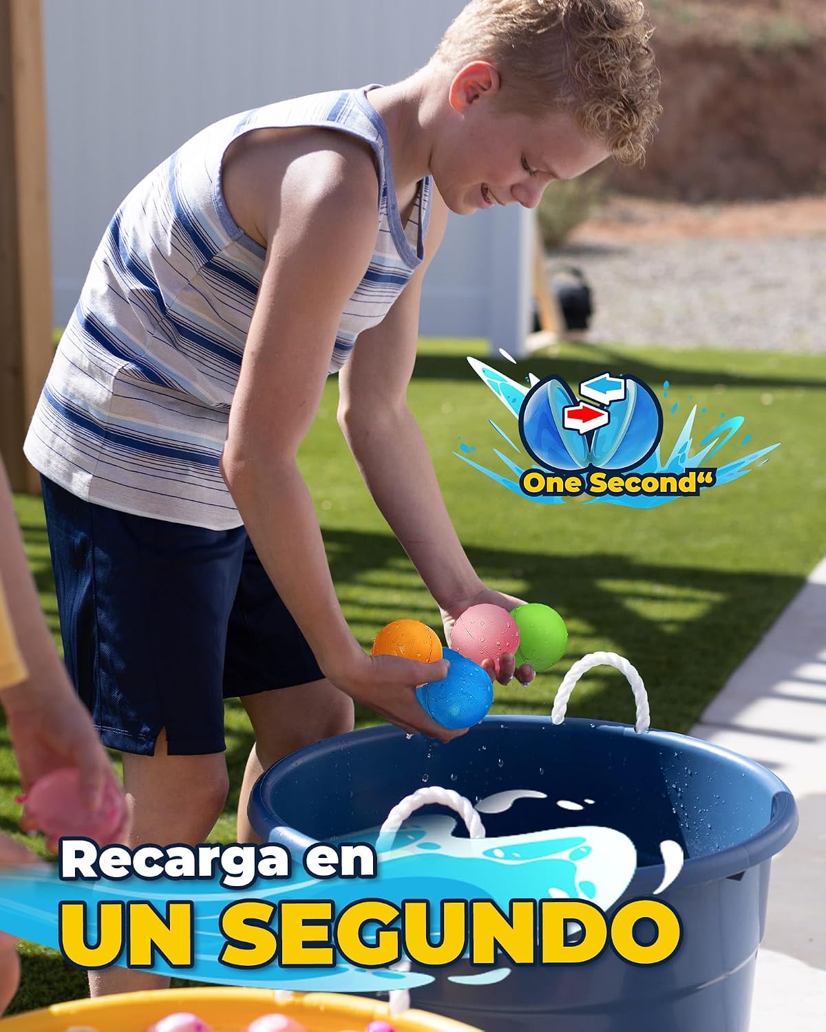 Detalle 2 de Globos de Agua Reutilizables Smasiagon – Pack de 8 bolas magnéticas auto-sellantes