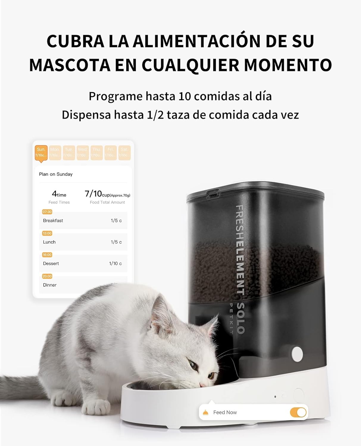 Detalle 2 de PETKIT Comedero Gato Automatico 3L para gatos