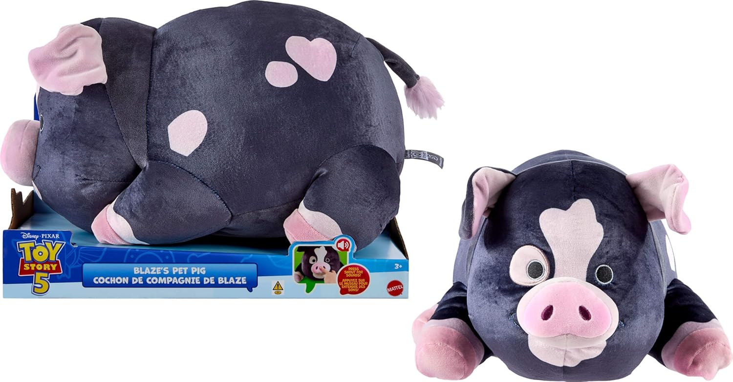 Detalle de Mattel JKM83, pluszowa świnka Blaze’a z Toy Story 5, wydająca dźwięki po naciśnięciu ryjka
