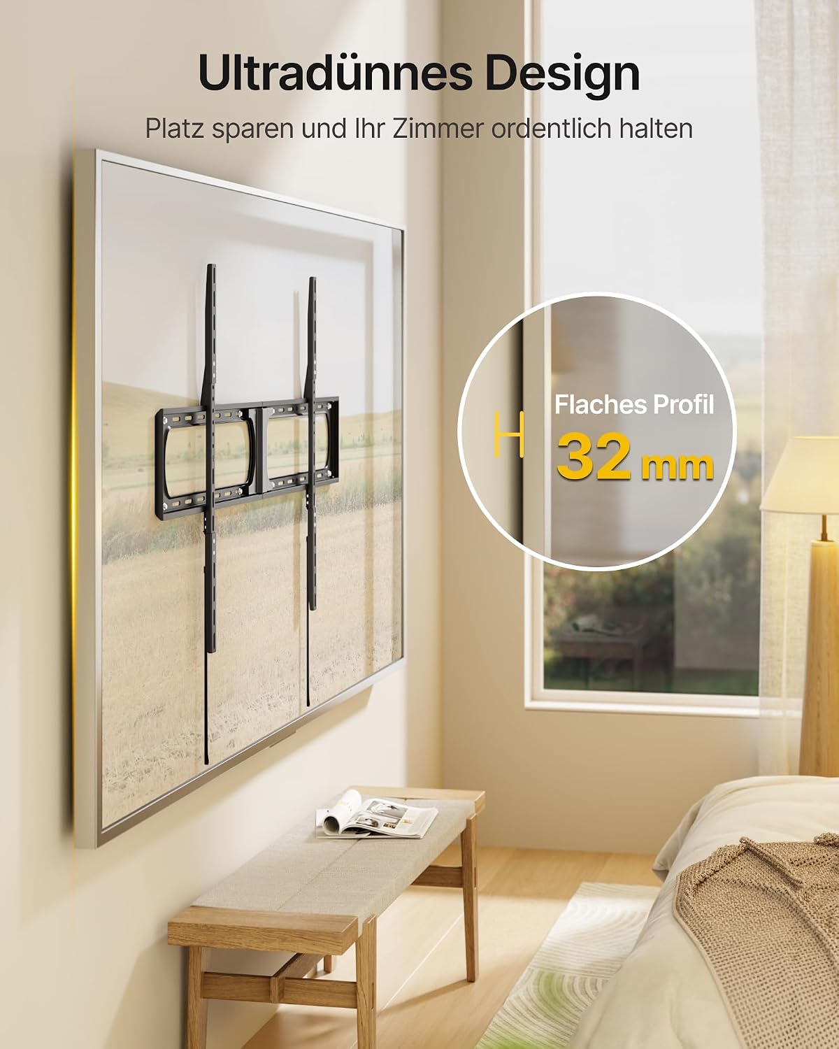Detalle 2 de monTEK Heavy Duty TV Wandhalterung bis 136 kg