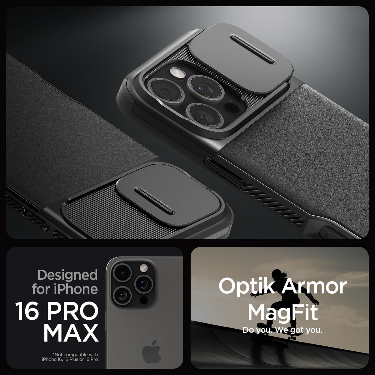 Detalle 2 de Spigen Coque iPhone 16 Pro Max Optik Armor 6,9 pouces ⚙