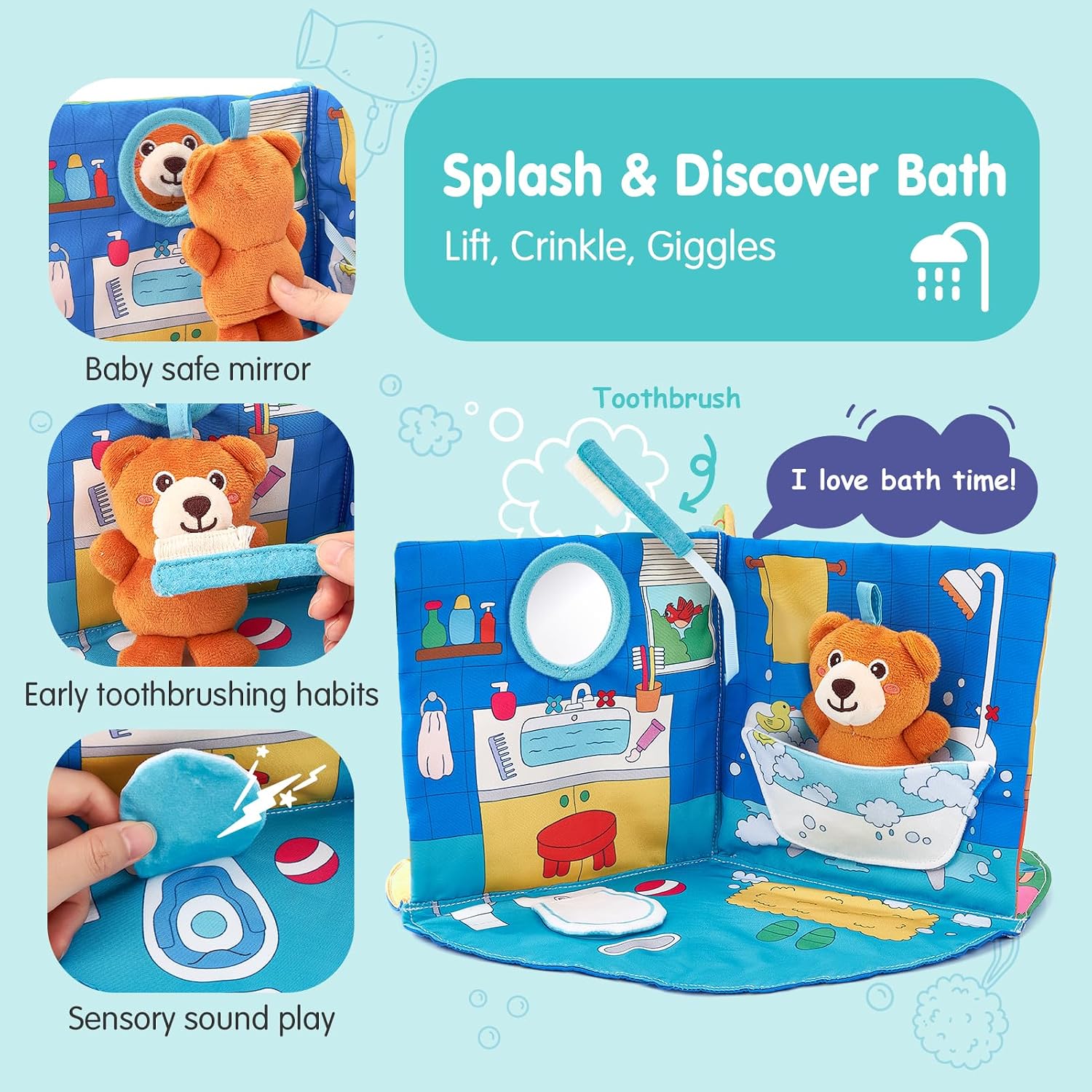 Thumbnail 4 de hahaland 3D Sensory Cloth Book for Babies 0–12 Months