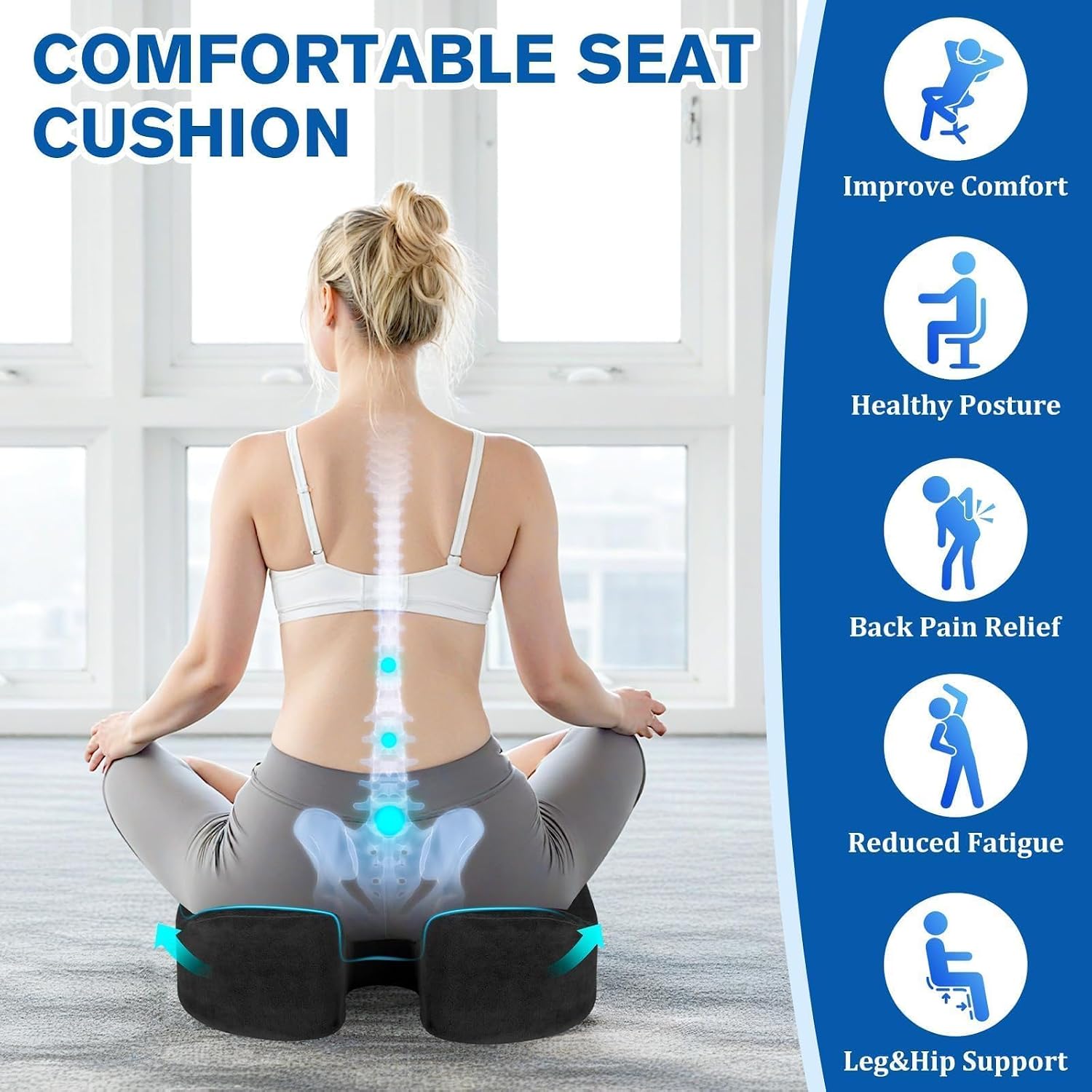 Detalle de CushyOasis Seat Cushion, Gel Memory Foam